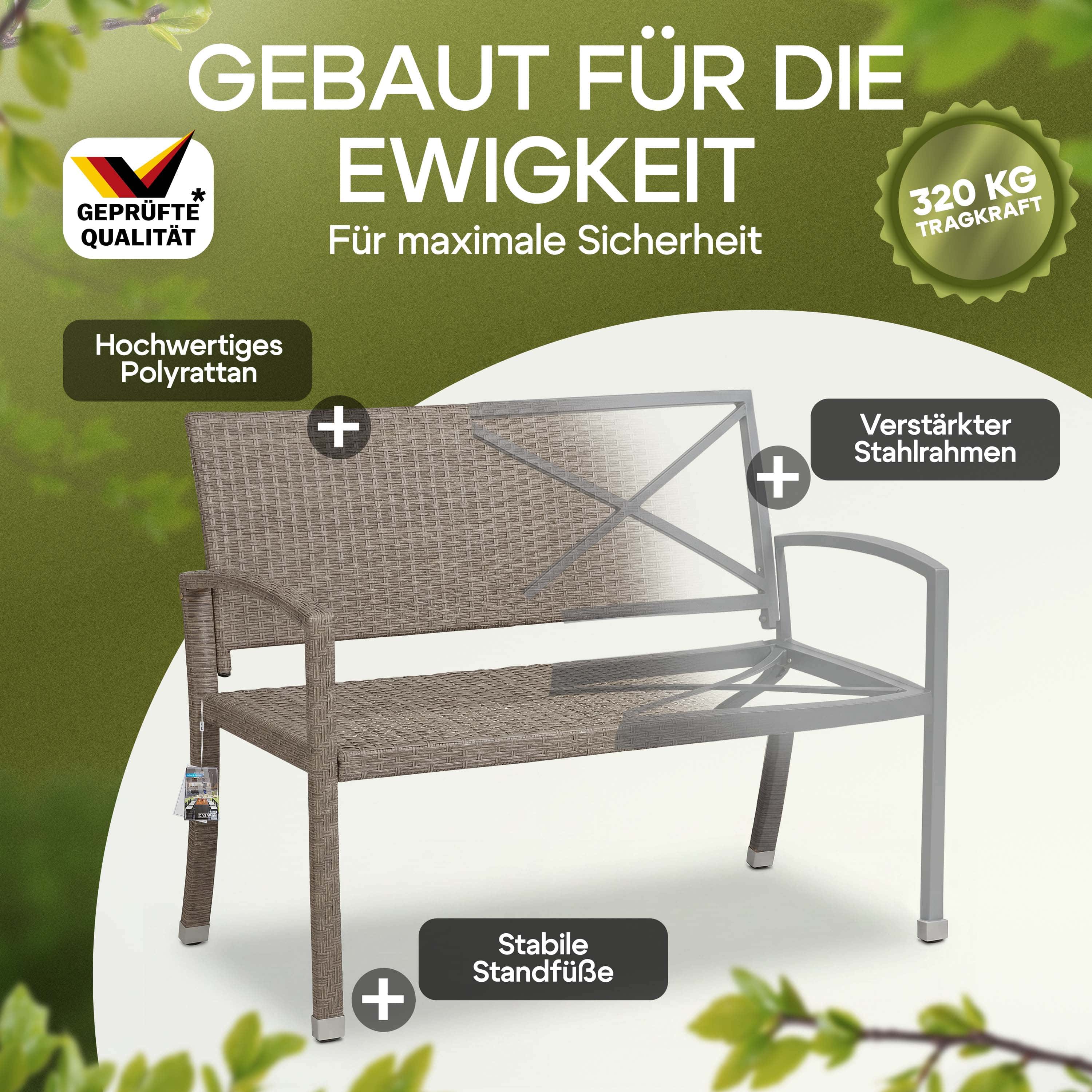 Polyrotan\u0020Tuinbank\u0020Cr\u00E8me\u002DBeige\u0020122x58x87cm Polyrotan\u0020Tuinbank\u0020Cr\u00E8me\u002DBeige\u0020122x58x87cm