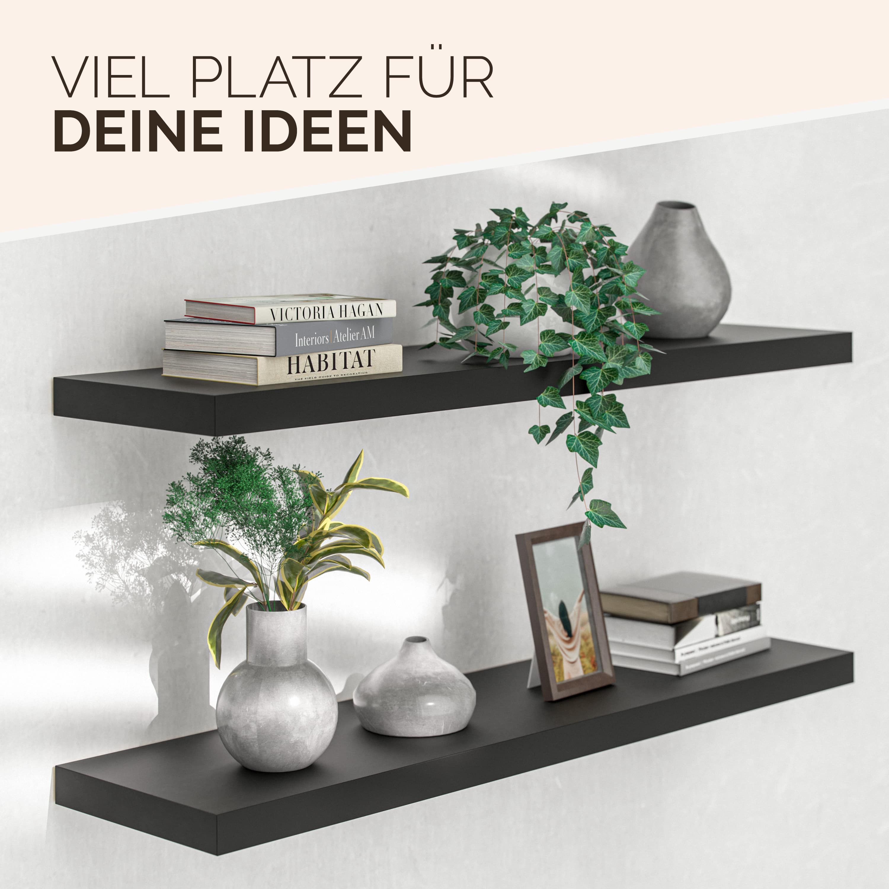 Wandplank\u0020Zwevend\u0020Mat\u0020Zwart\u0020MDF\u002090x23x3,8cm