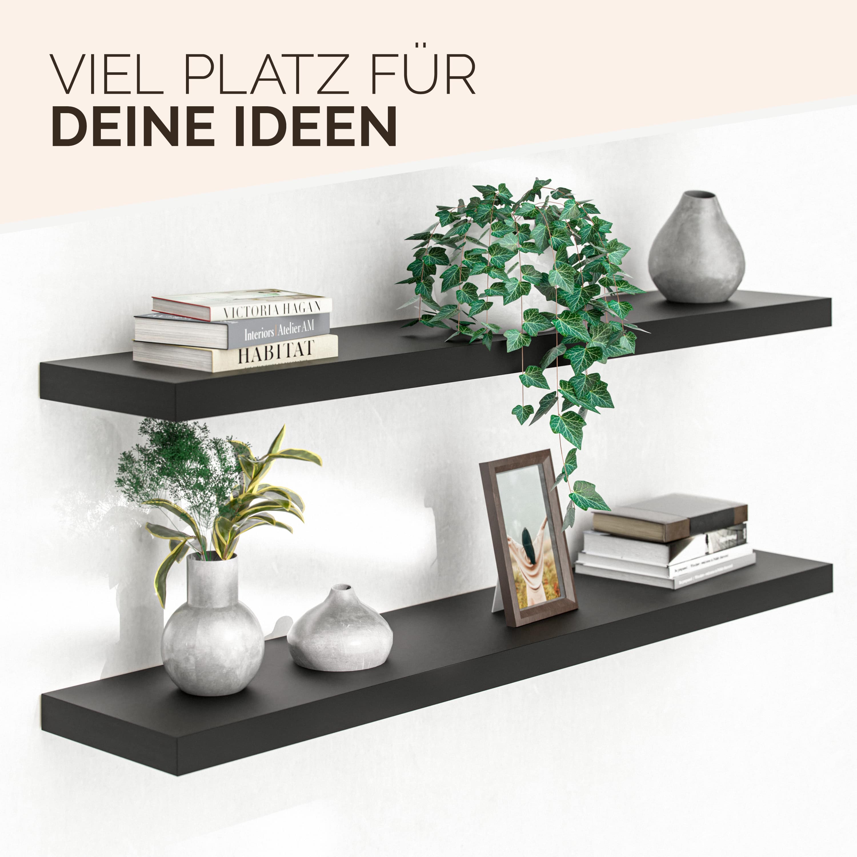 Wandplank\u0020Zwevend\u0020Mat\u0020Zwart\u0020MDF\u0020110x23x3,8cm