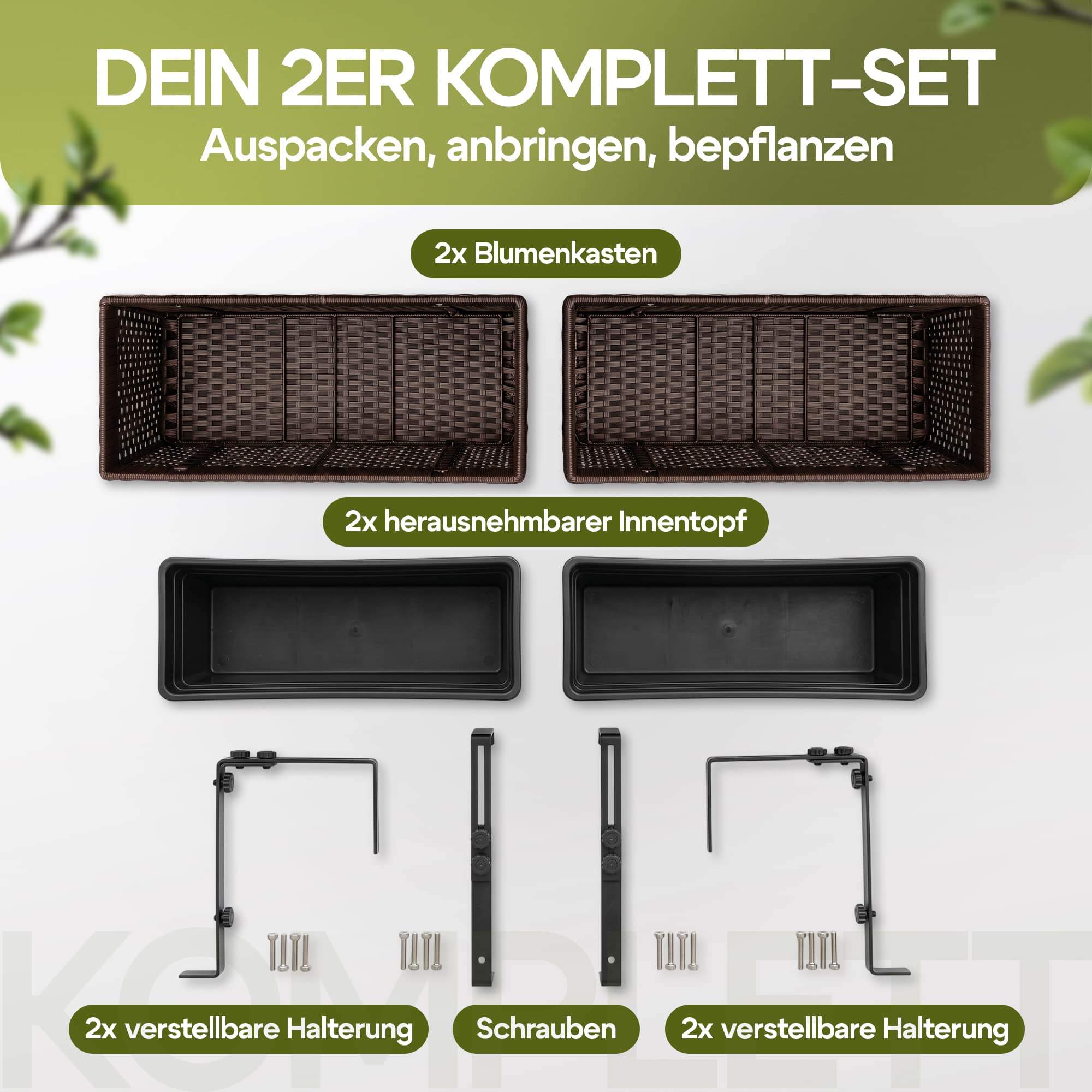 Polyrotan\u0020Balkonbak\u0020Set\u0020van\u00202\u0020Bruin Polyrotan\u0020Balkonbak\u0020Set\u0020van\u00202\u0020Bruin
