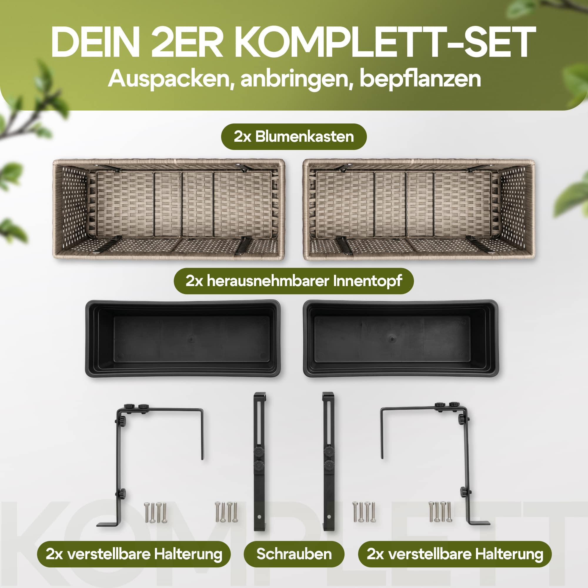 Polyrotan\u0020Balkonbak\u0020Set\u0020van\u00202\u0020Creme Polyrotan\u0020Balkonbak\u0020Set\u0020van\u00202\u0020Creme