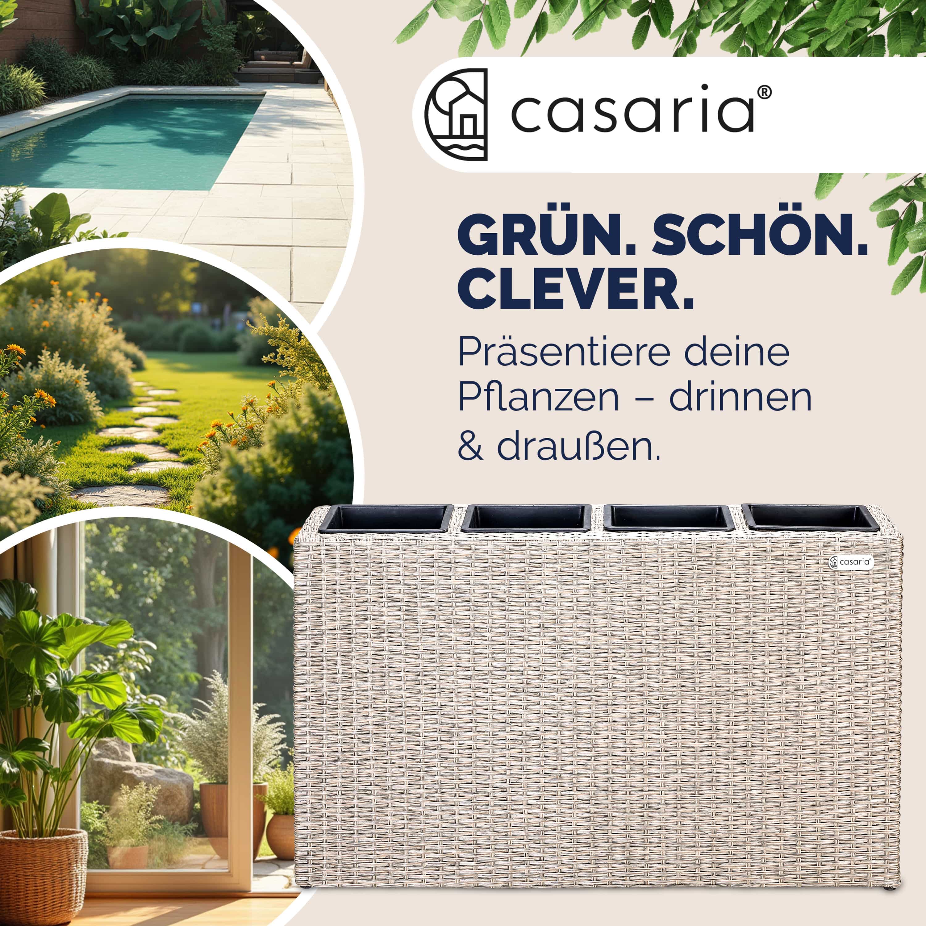 Polyrattan\u0020Bloembak\u0020Creme\u002095x27x60cm Polyrattan\u0020Bloembak\u0020Creme\u002095x27x60cm