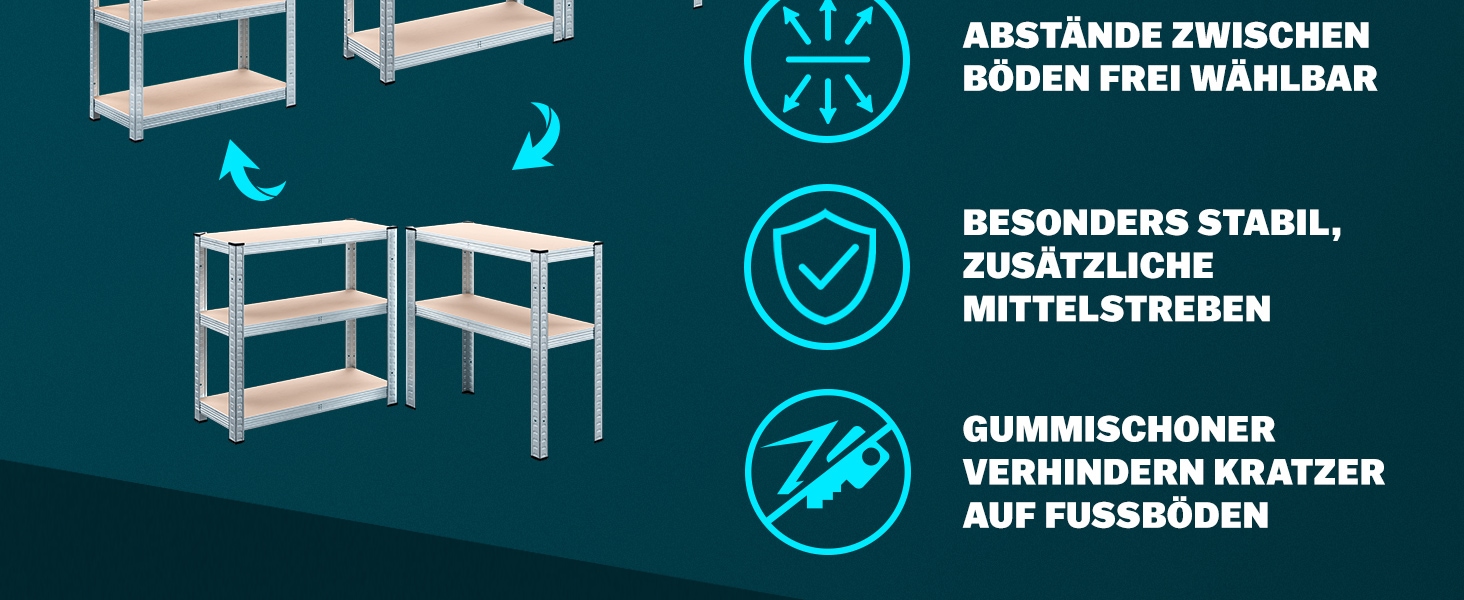 Stellingkast\u0020met\u00205\u0020Planken\u0020Set\u0020van\u00202\u0020175x75x30cm\u0020350kg