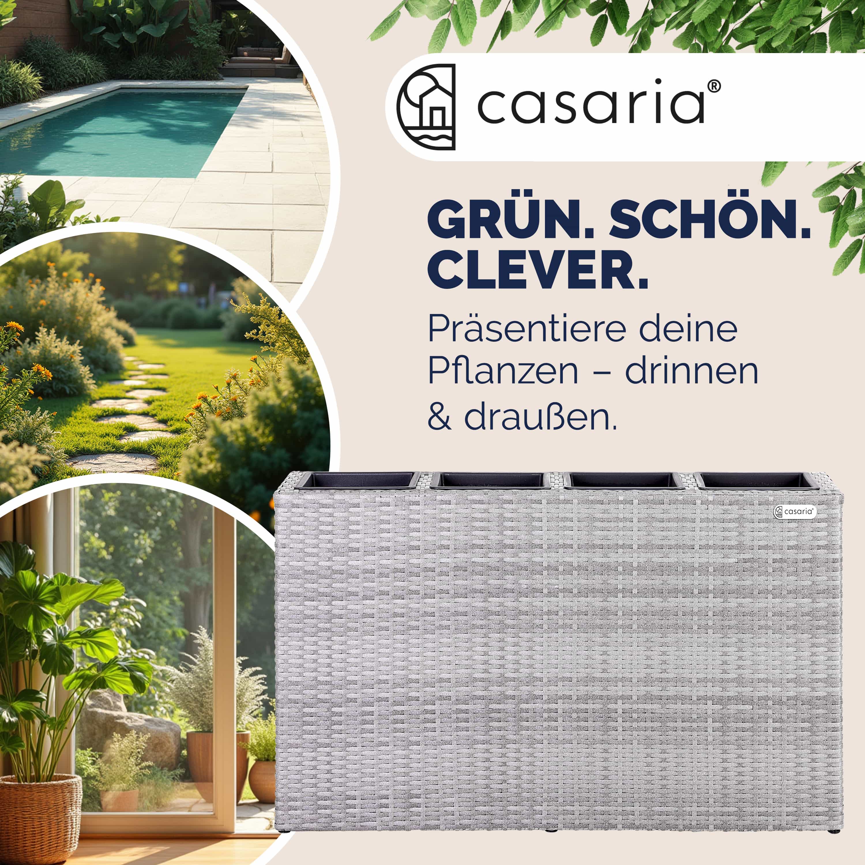 Hoge\u0020Plantenbak\u0020Grijs\u0020Kunststof\u002095x27x60cm Hoge\u0020Plantenbak\u0020Grijs\u0020Kunststof\u002095x27x60cm