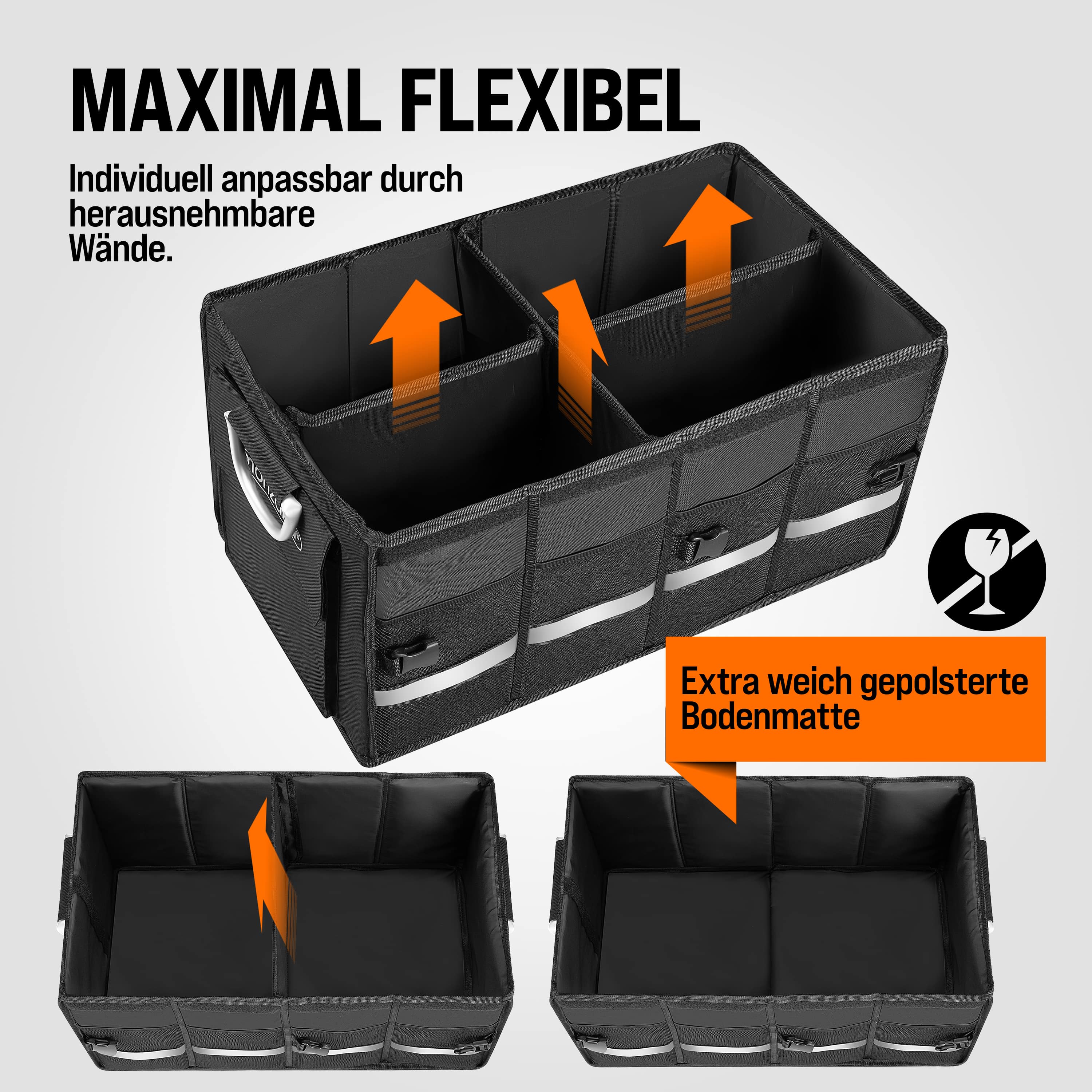 Kofferbak\u0020Organizer\u0020Zwart\u002060x35x30cm Kofferbak\u0020Organizer\u0020Zwart\u002060x35x30cm