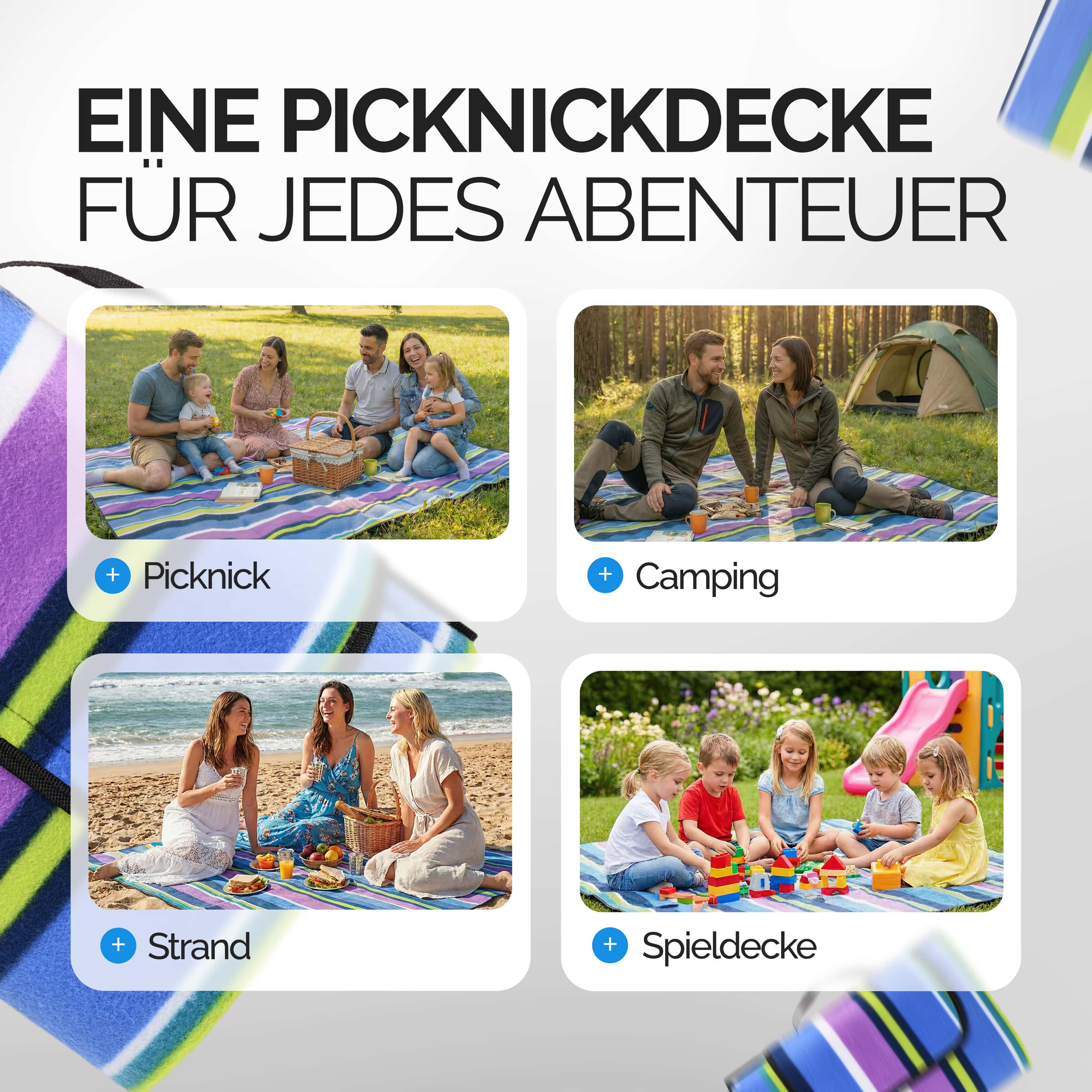 Picknickdeken\u0020Gestreept\u00202x2m Picknickdeken\u0020Gestreept\u00202x2m