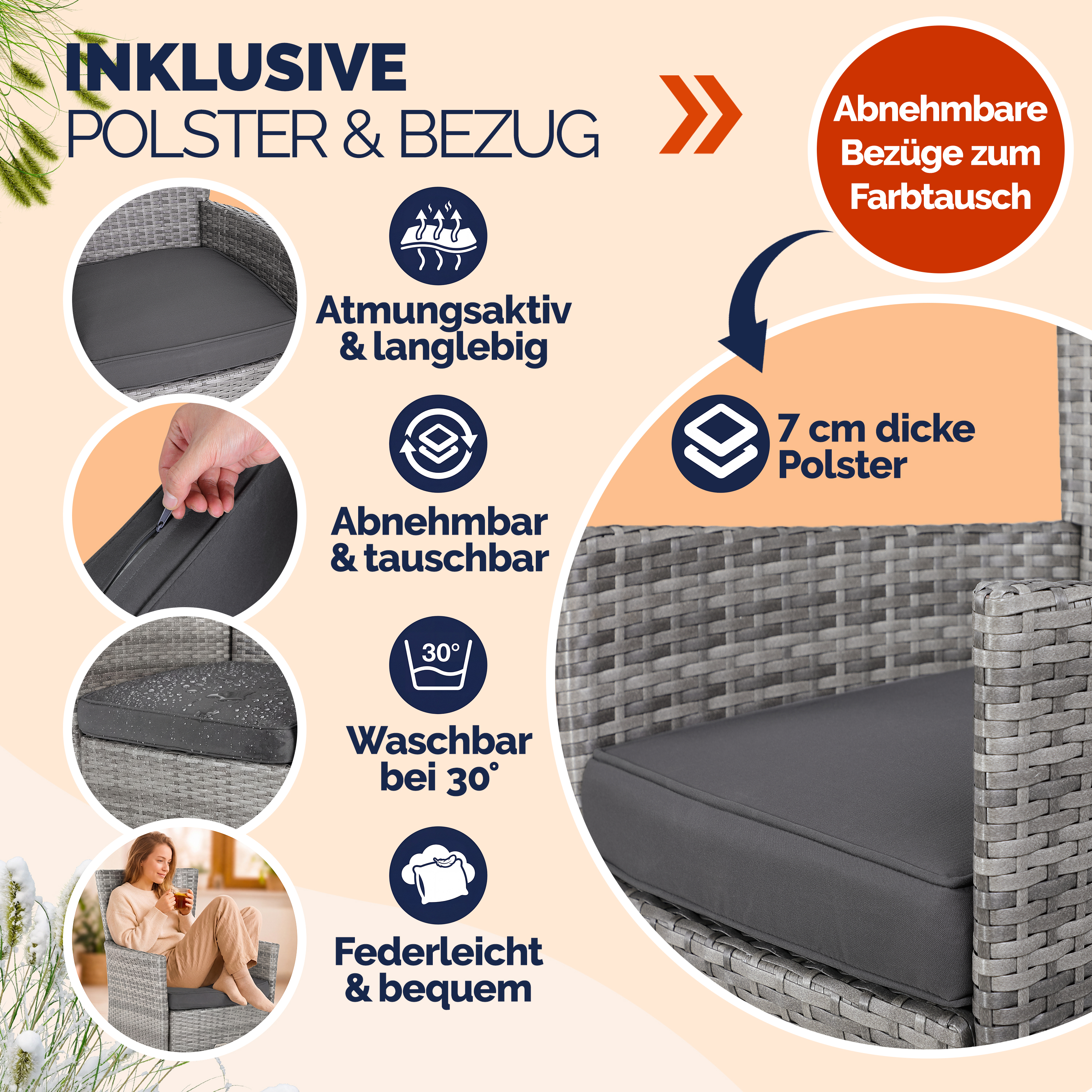 Polyrotan\u0020Tuinstoelen\u00202\u0020Stuks\u0020Grijs\u0020stapelbaar