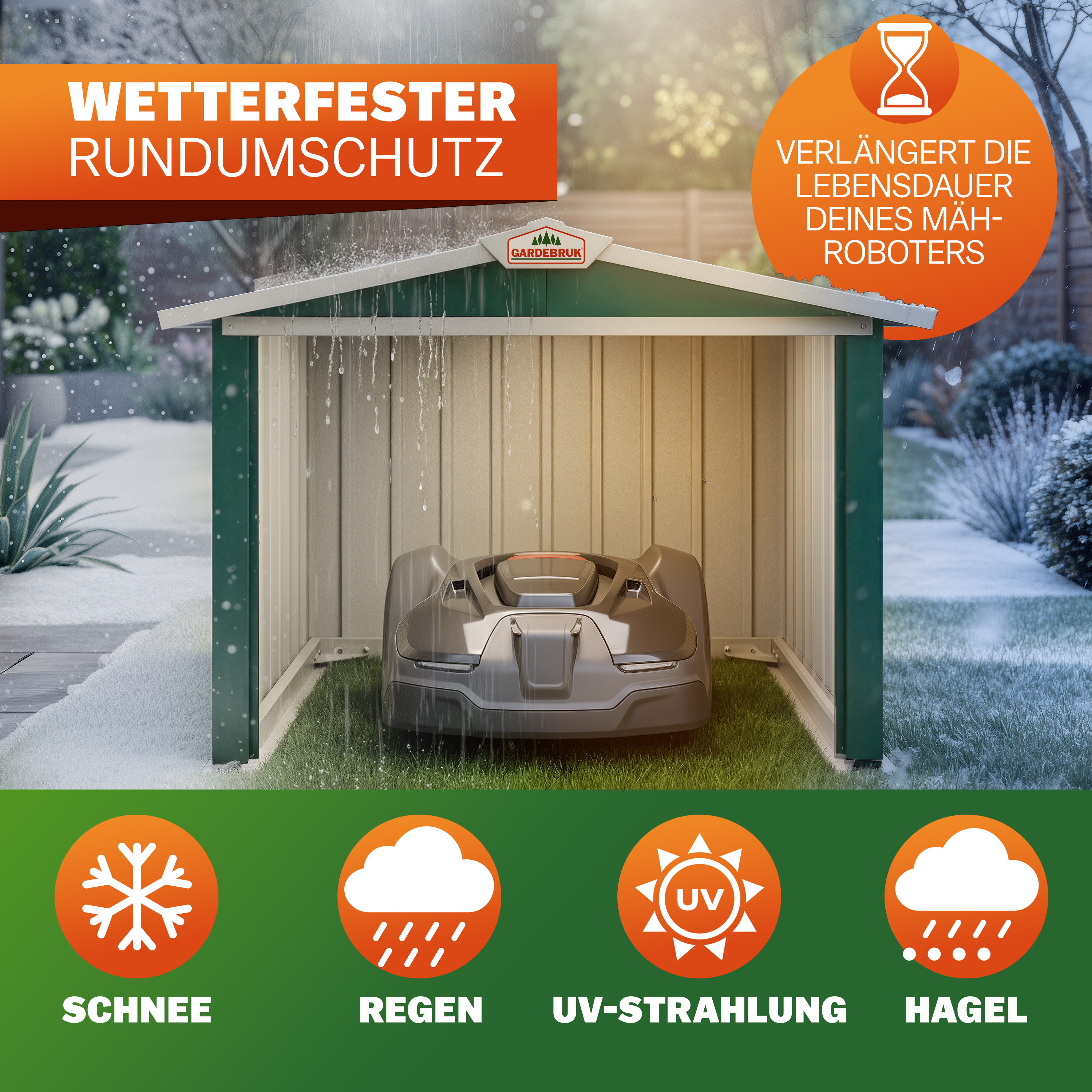 Robotmaaier\u0020Garage\u0020Groen\u0020Metaal\u002086x100x63cm Robotmaaier\u0020Garage\u0020Groen\u0020Metaal\u002086x100x63cm