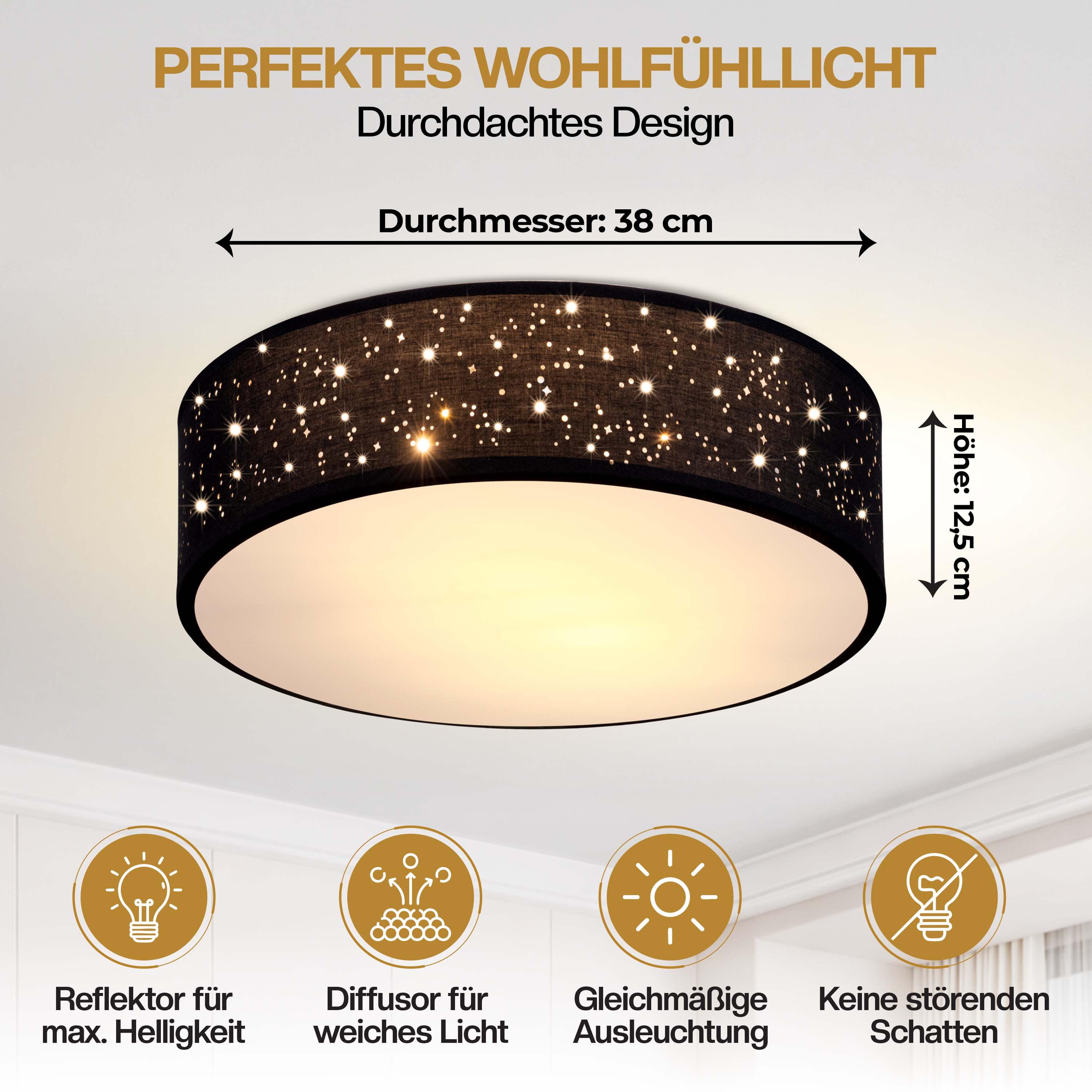 Plafondlamp\u0020Zwart\u0020Stof\u0020\u00F838cm Plafondlamp\u0020Zwart\u0020Stof\u0020\u00F838cm