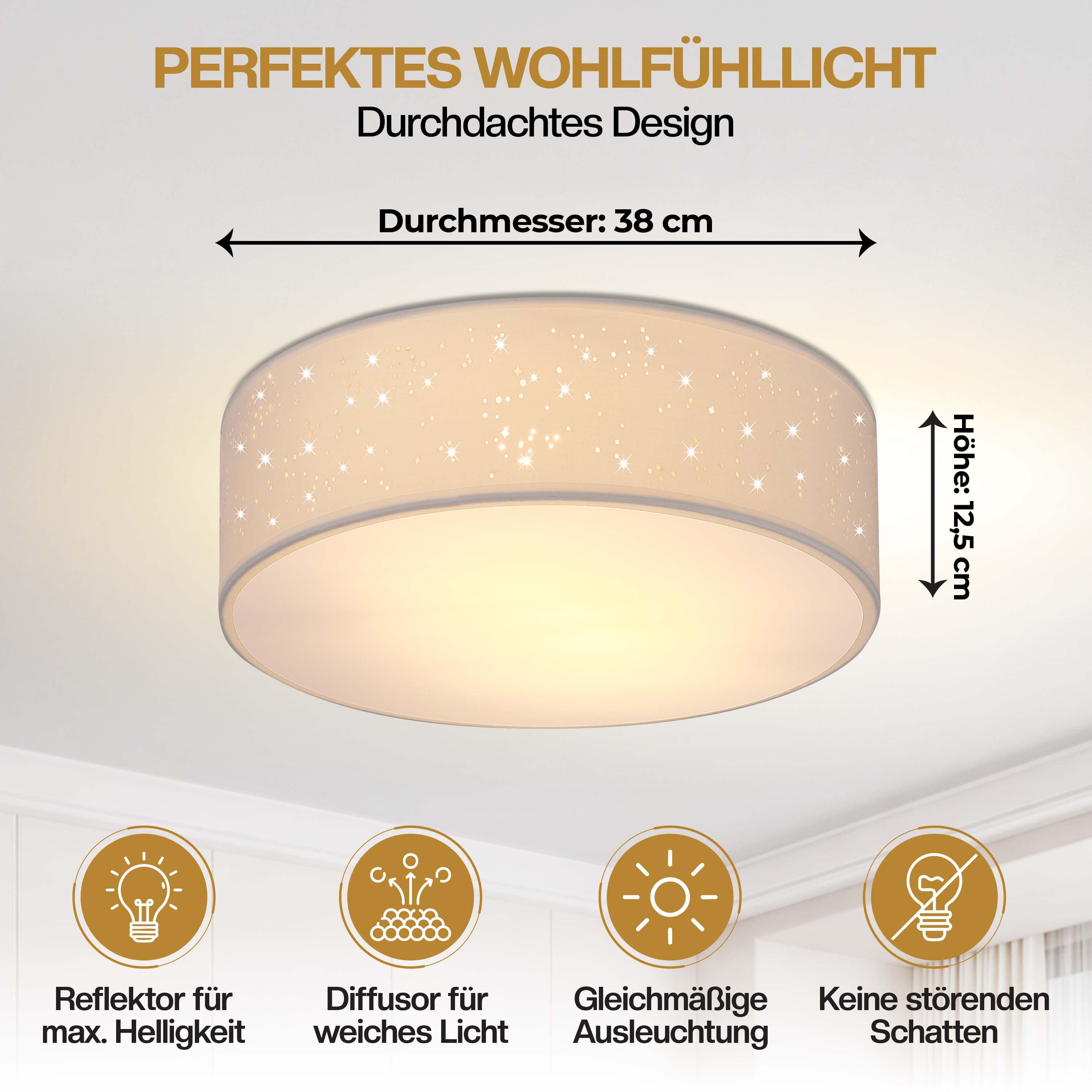 Plafondlamp\u0020Wit\u0020Stof\u0020\u00F838cm Plafondlamp\u0020Wit\u0020Stof\u0020\u00F838cm