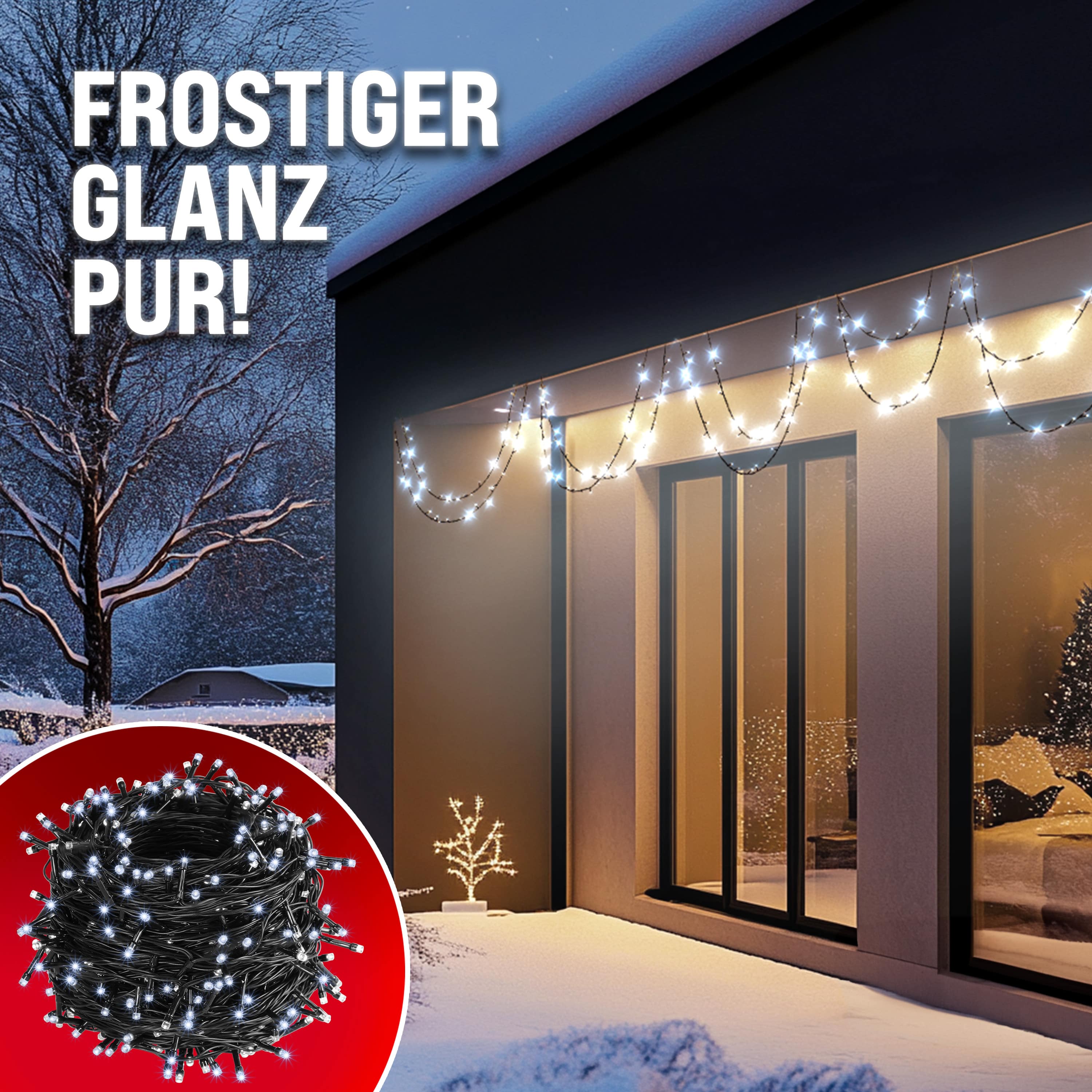 Kerstverlichting\u0020Koud\u0020Wit\u002060m