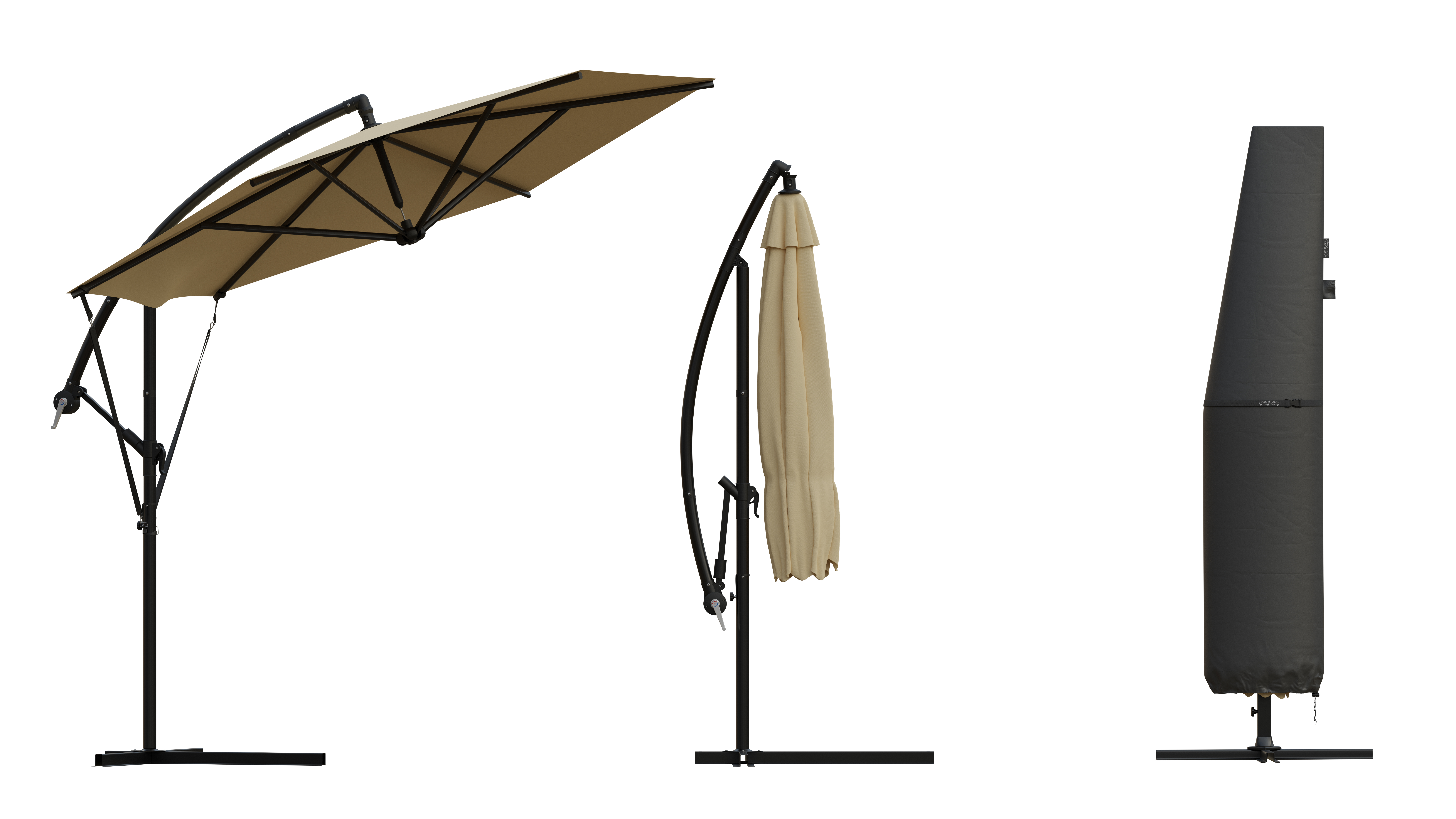Parasol\u0020Beschermhoes\u0020Antraciet\u0020\u00D8330cm