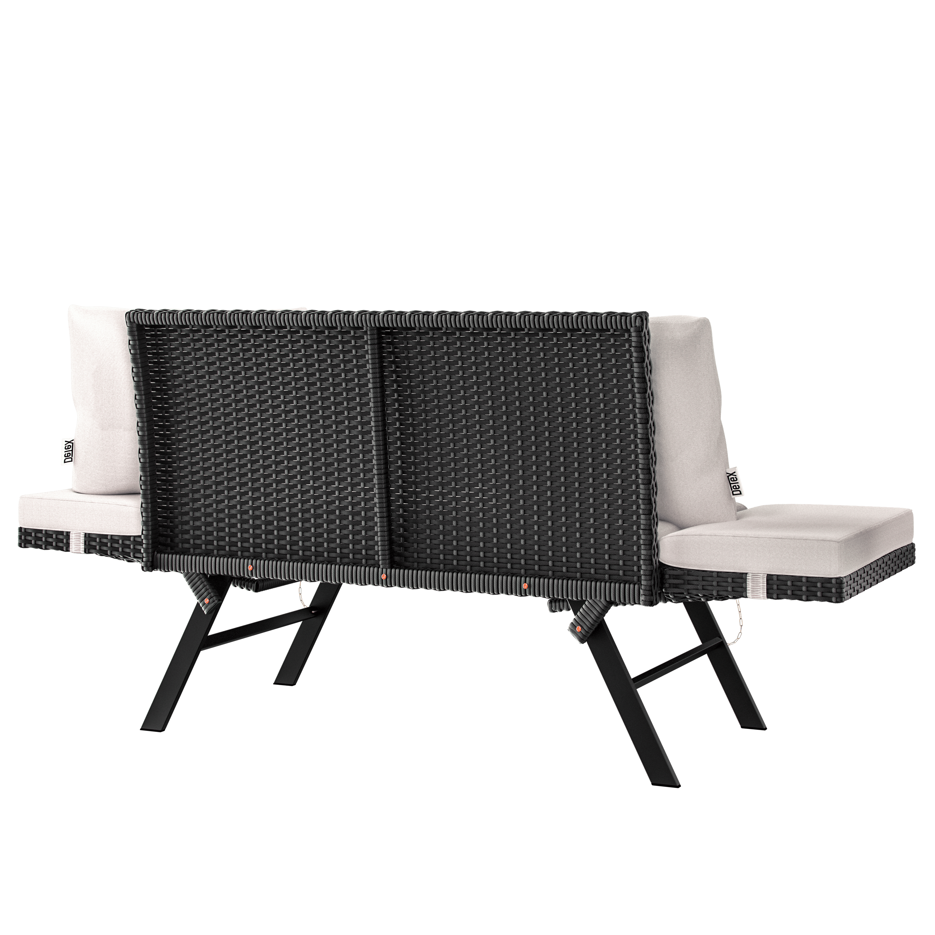 Polyrotan\u0020Tuinbank\u0020Zwart\u002FCr\u00E8me\u0020176x56x81cm Polyrotan\u0020Tuinbank\u0020Zwart\u002FCr\u00E8me\u0020176x56x81cm