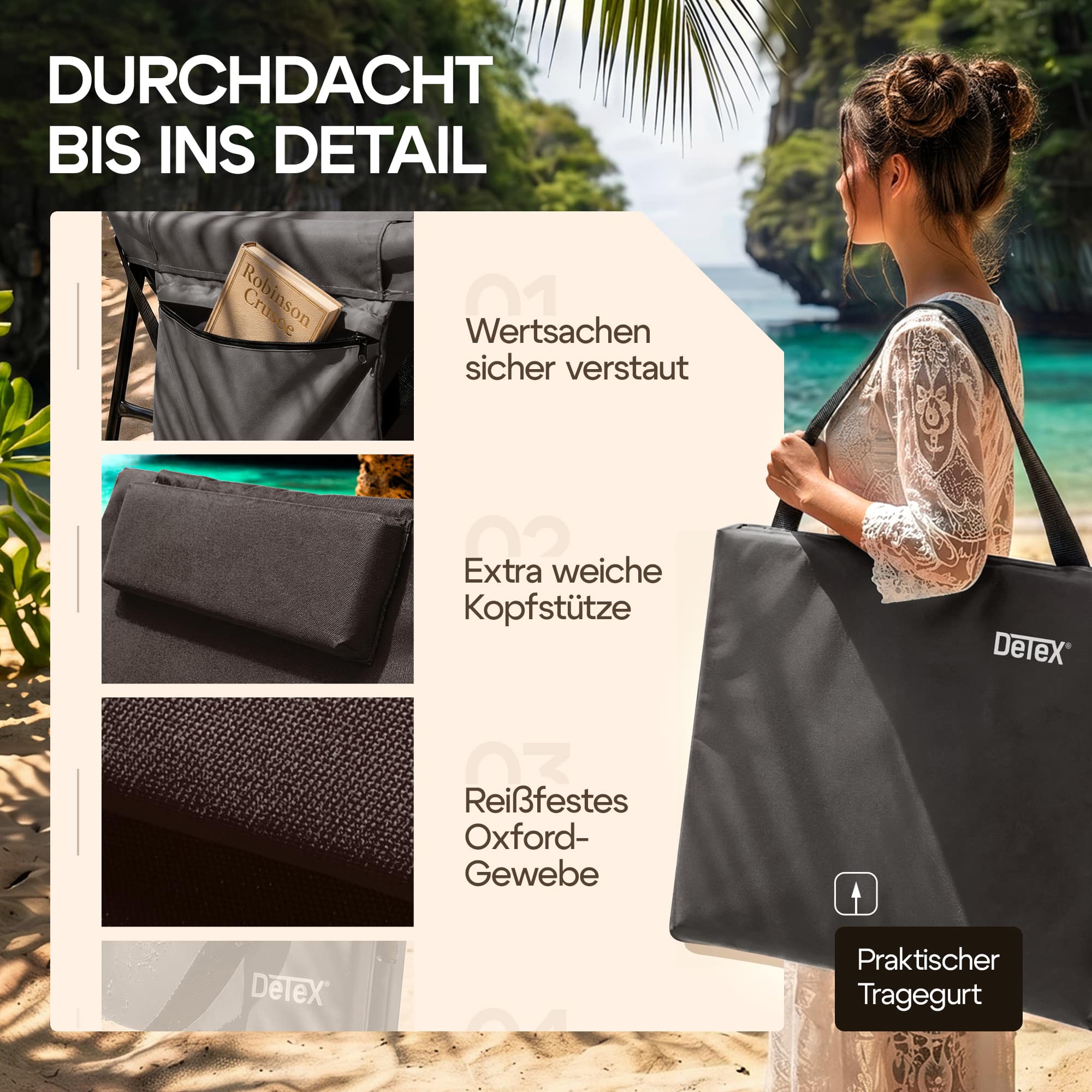 Strandmat\u0020Antraciet\u0020158x56x46cm\u0020gestoffeerd Strandmat\u0020Antraciet\u0020158x56x46cm\u0020gestoffeerd