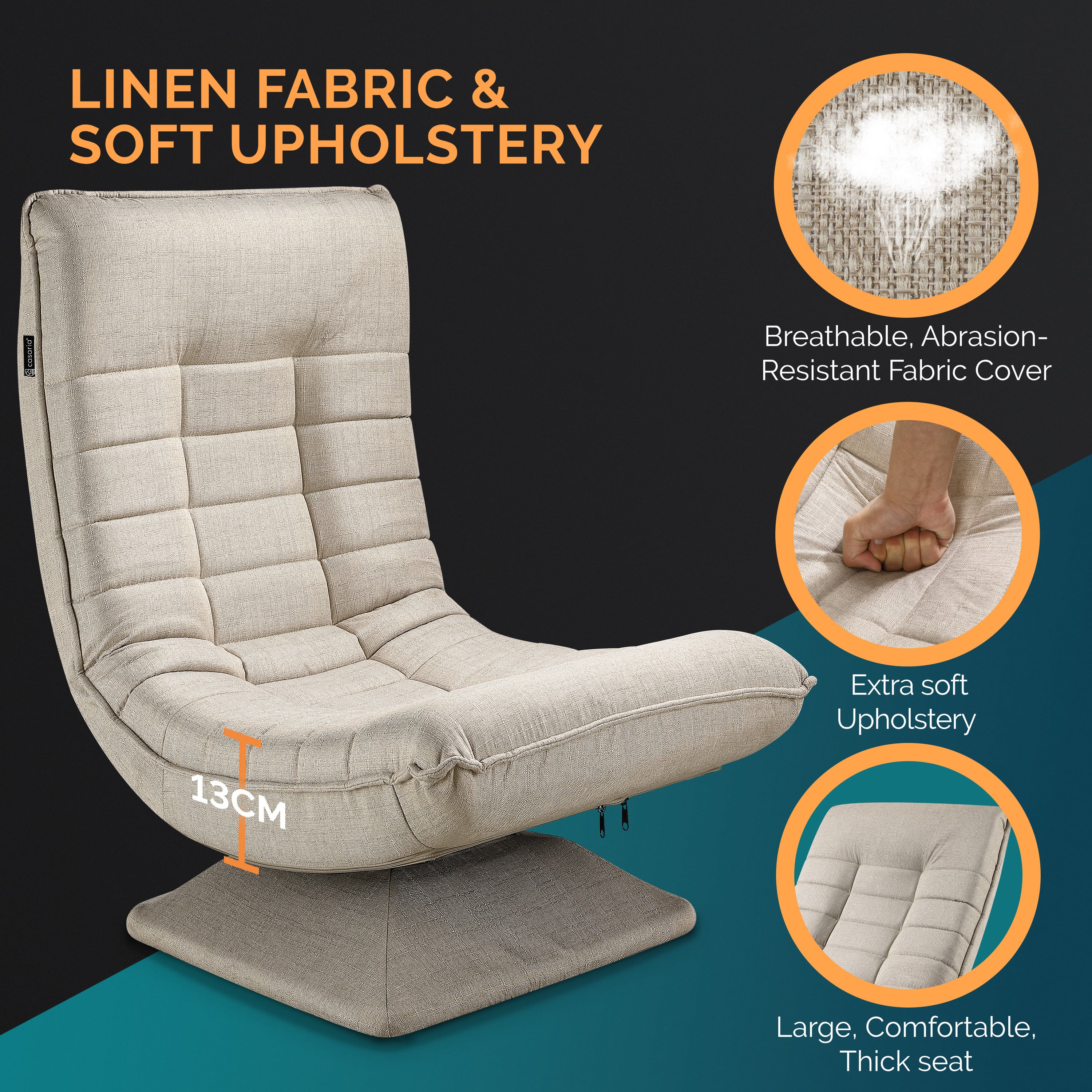 Relax\u0020Lounger\u0020Aberdeen\u0020Stof\u0020Cr\u00E8me