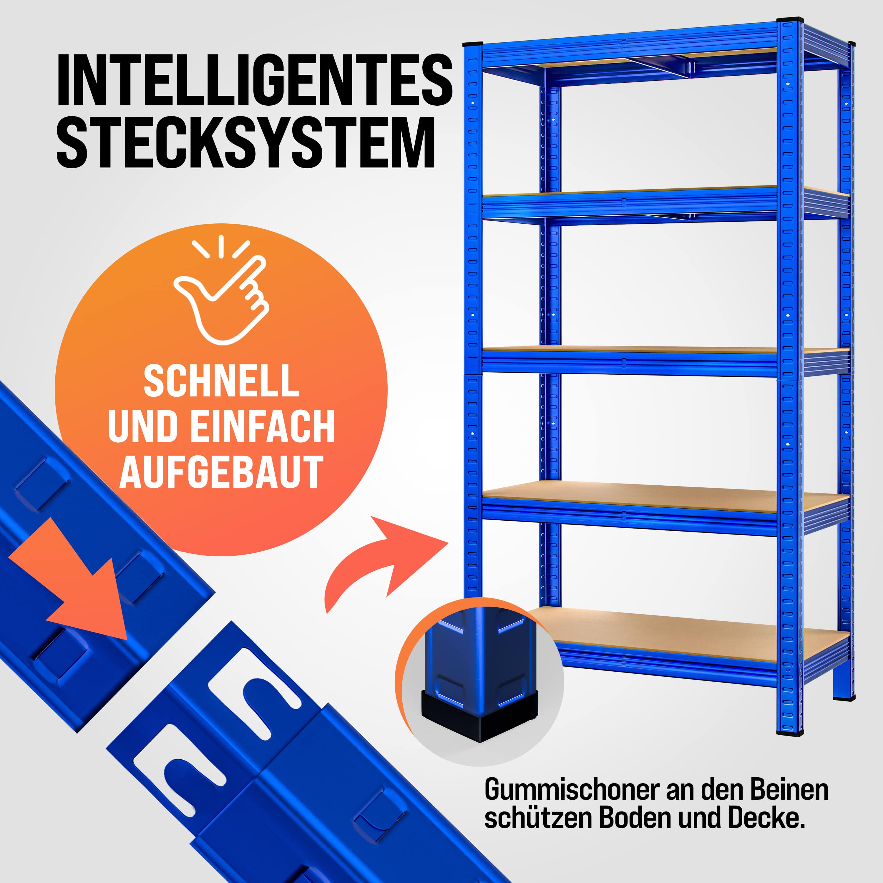 Stellingkast\u00202\u0020Stuks\u0020Blauw\u0020180x90x40cm\u0020tot\u0020875kg