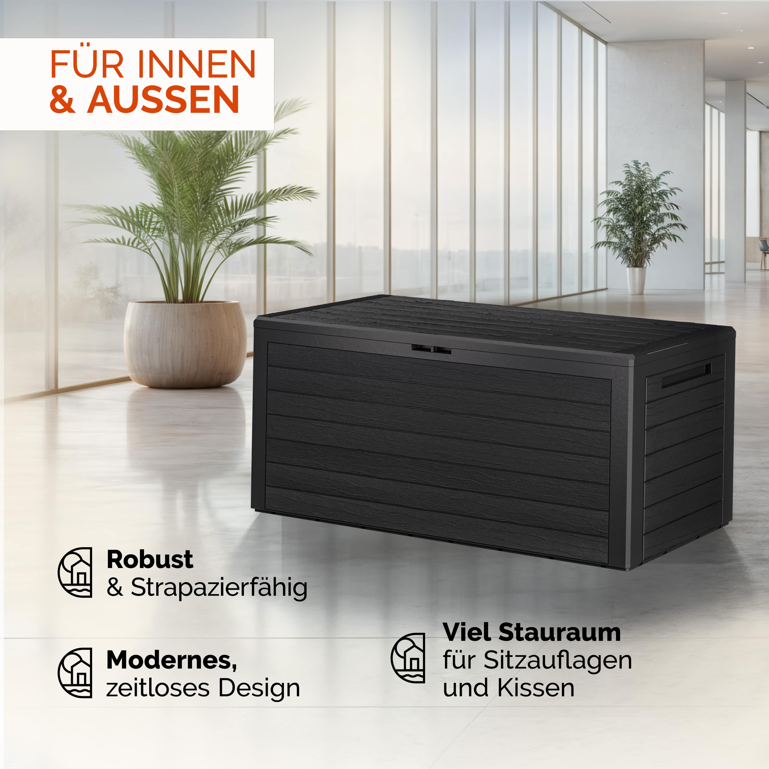 Kussenbox\u0020Woody\u0020Antraciet\u0020280L\u0020houtlook