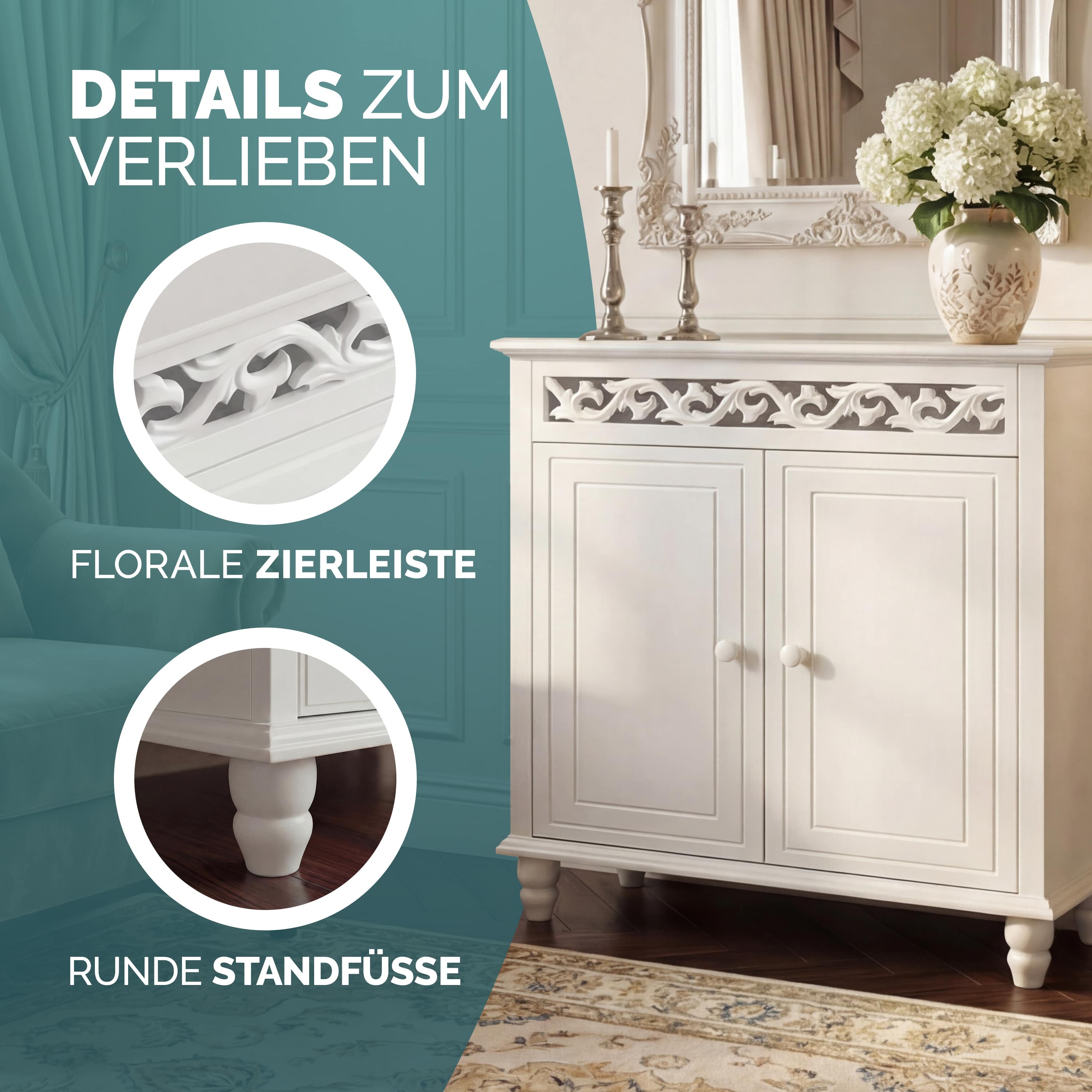 Ladekast\u0020Jersey\u0020Wit\u0020Hout\u002076x65x35cm Ladekast\u0020Jersey\u0020Wit\u0020Hout\u002076x65x35cm