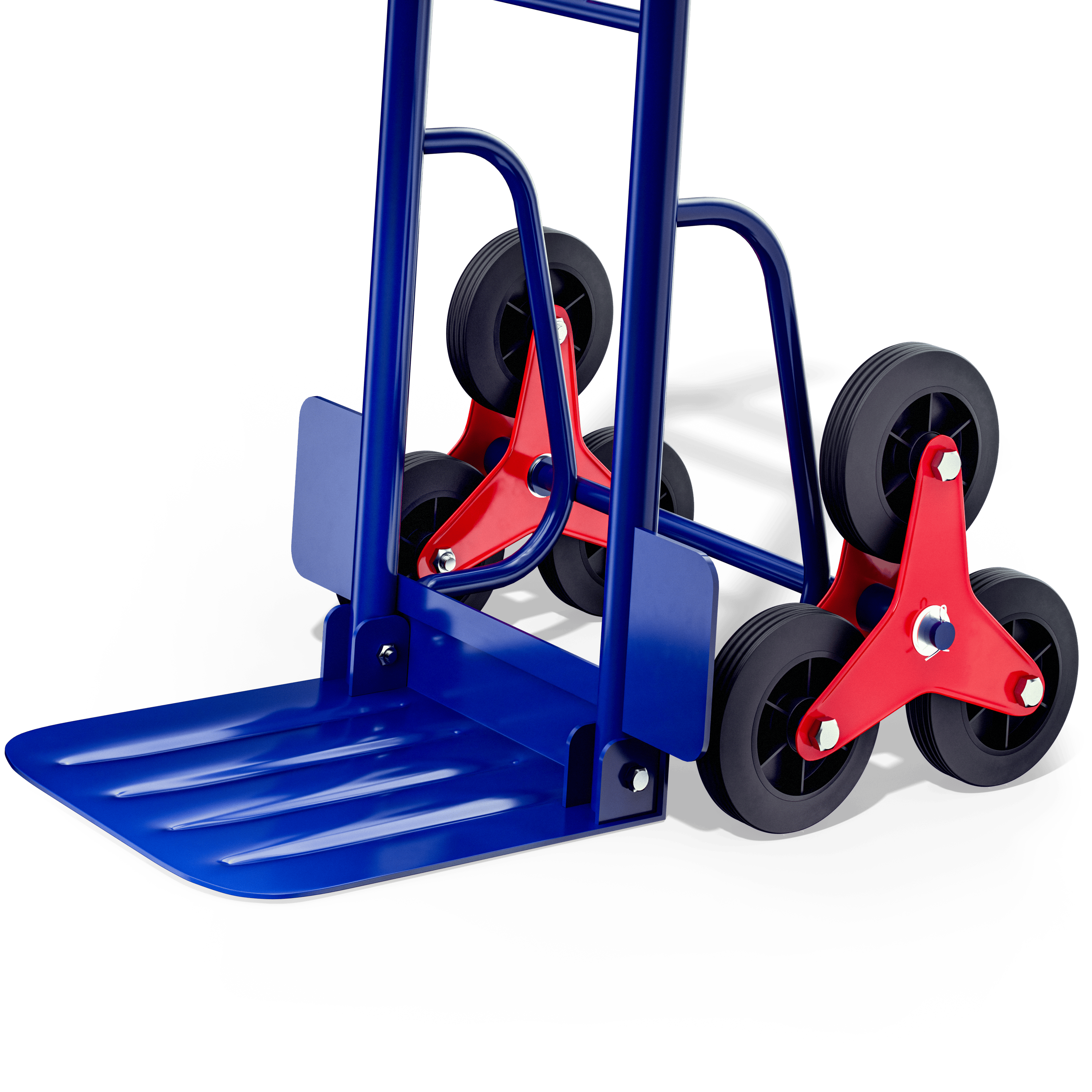 Steekwagen\u0020Blauw\u0020Rood\u0020Staal\u002065x47x115cm\u0020200kg\u0020Trap