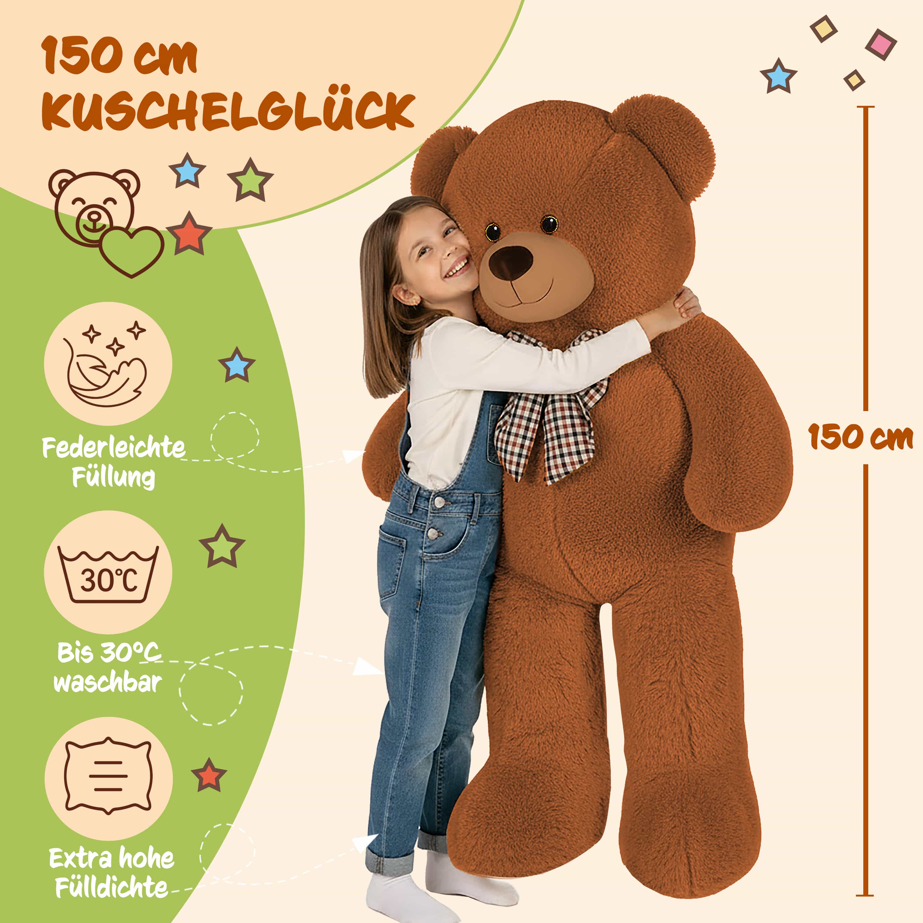Knuffelbeer\u0020Bruin\u0020Pluche\u0020150cm\u0020XXL Knuffelbeer\u0020Bruin\u0020Pluche\u0020150cm\u0020XXL