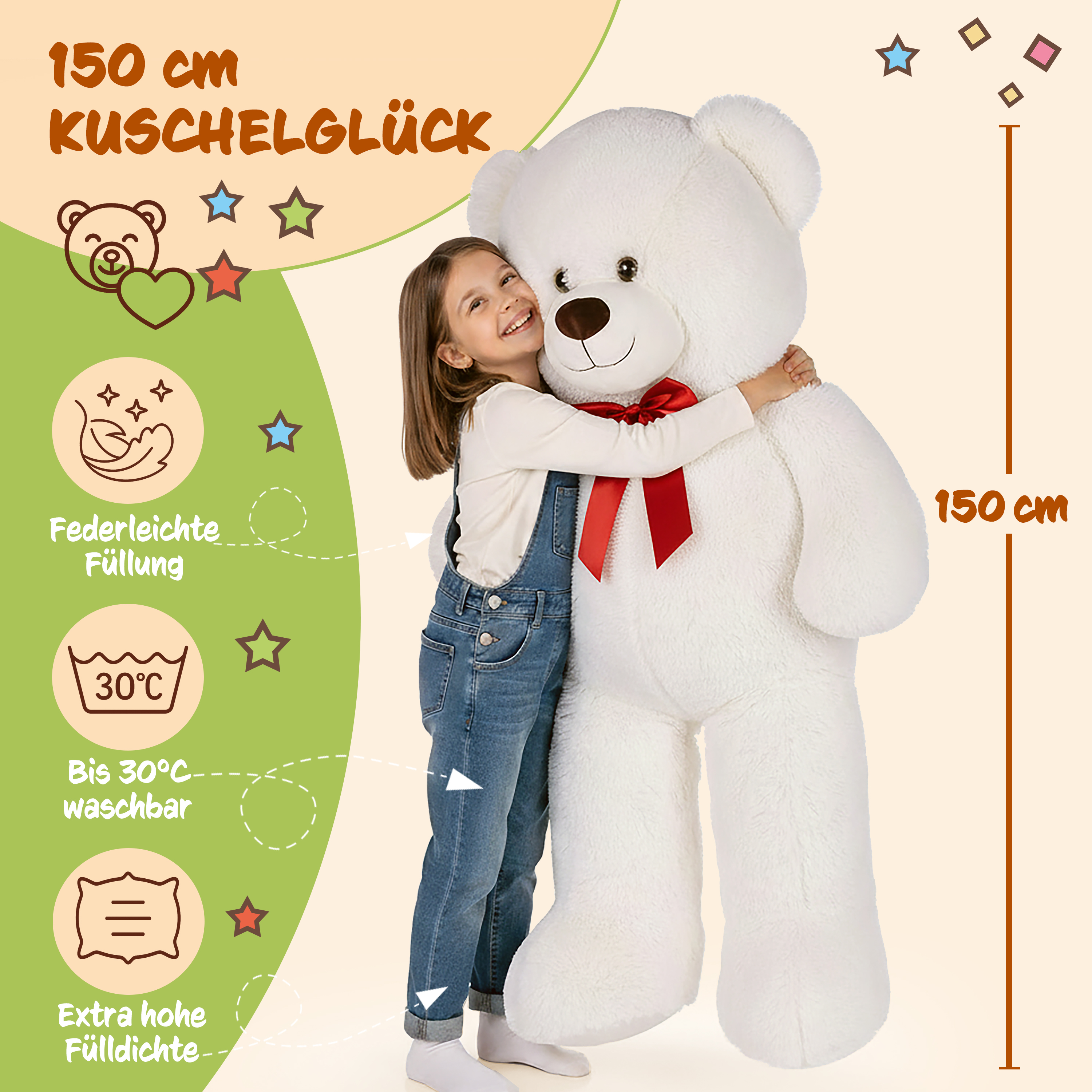 Knuffelbeer\u0020Wit\u0020Pluche\u0020150cm\u0020XXL Knuffelbeer\u0020Wit\u0020Pluche\u0020150cm\u0020XXL