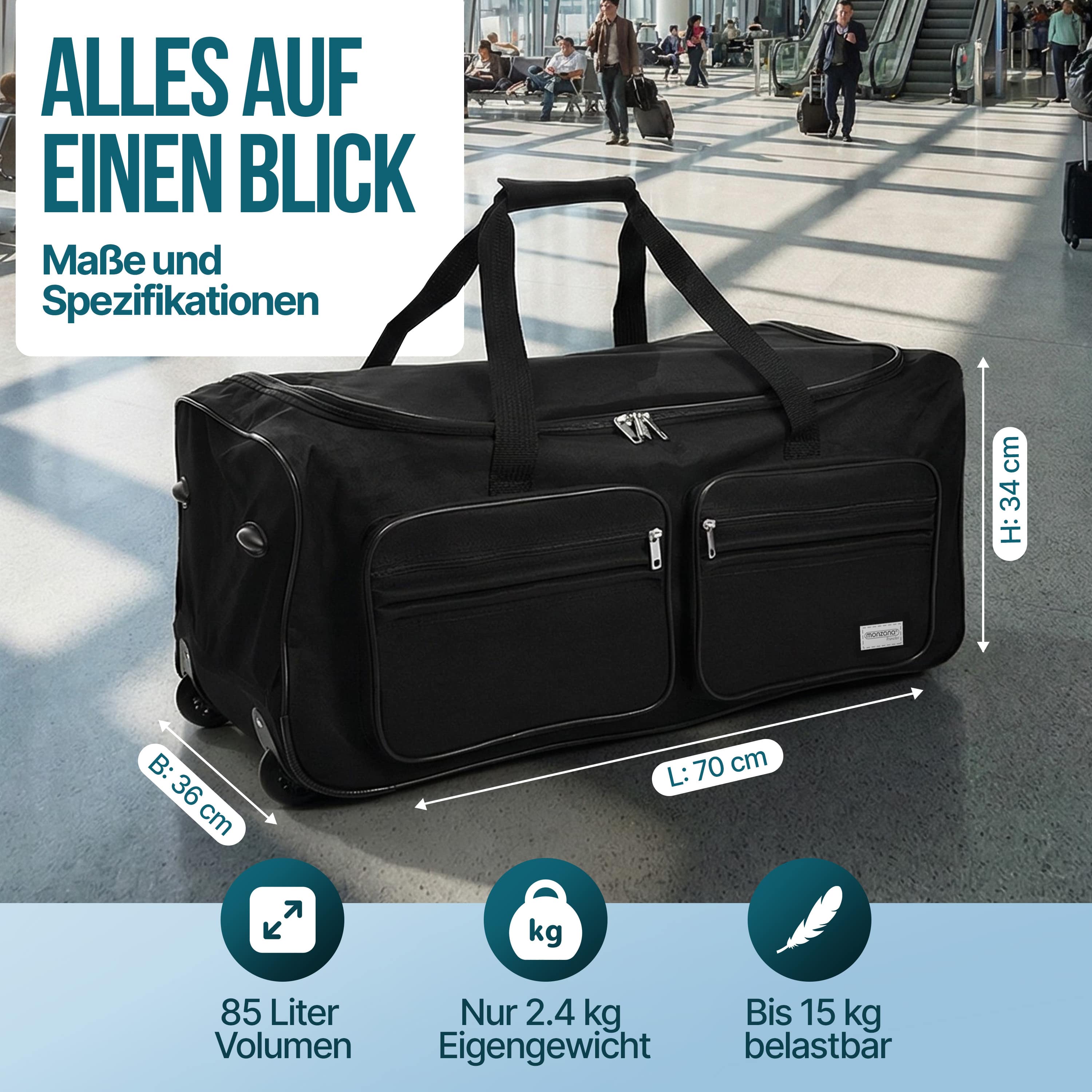 Reistas\u0020op\u0020Wielen\u0020Zwart\u002085L Reistas\u0020op\u0020Wielen\u0020Zwart\u002085L