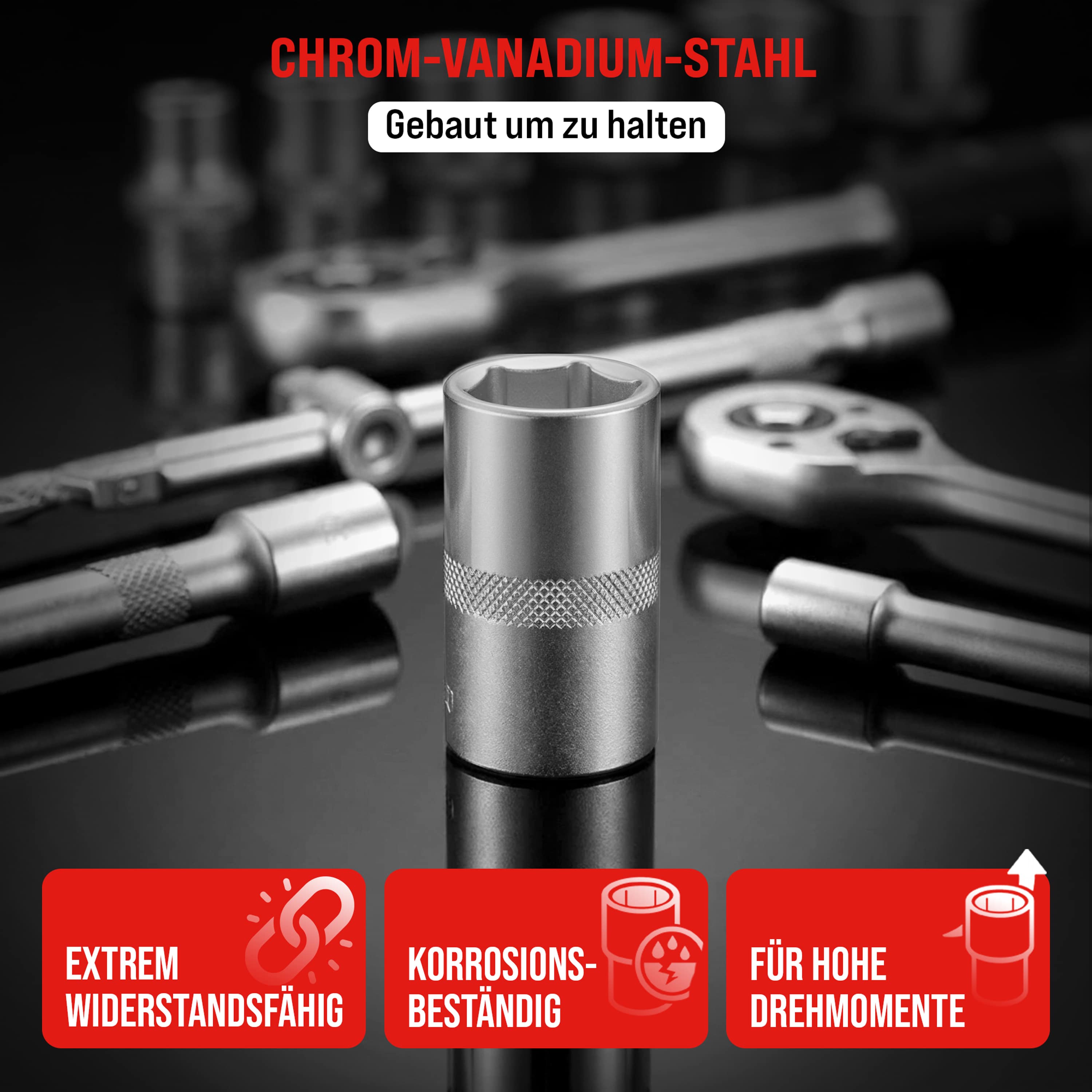 Gereedschapsset\u002094\u002Ddelige\u0020van\u0020chroom\u0020vanadium\u0020staal\u0020\u002B\u0020handschoenen
