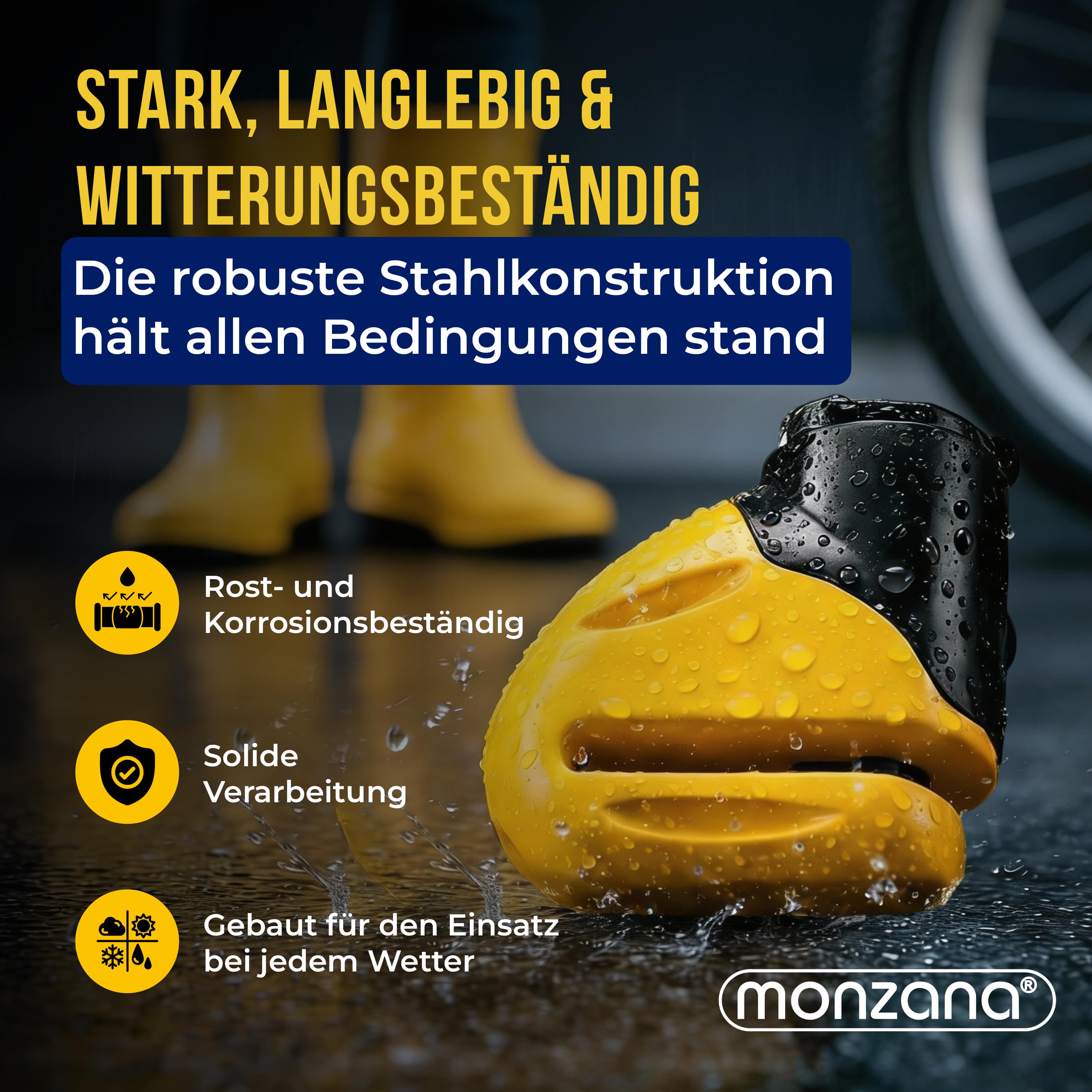 Schijfremslot\u0020Geel\u0020Staal\u0020LED\u002Dverlichting\u0020Herinneringskabel