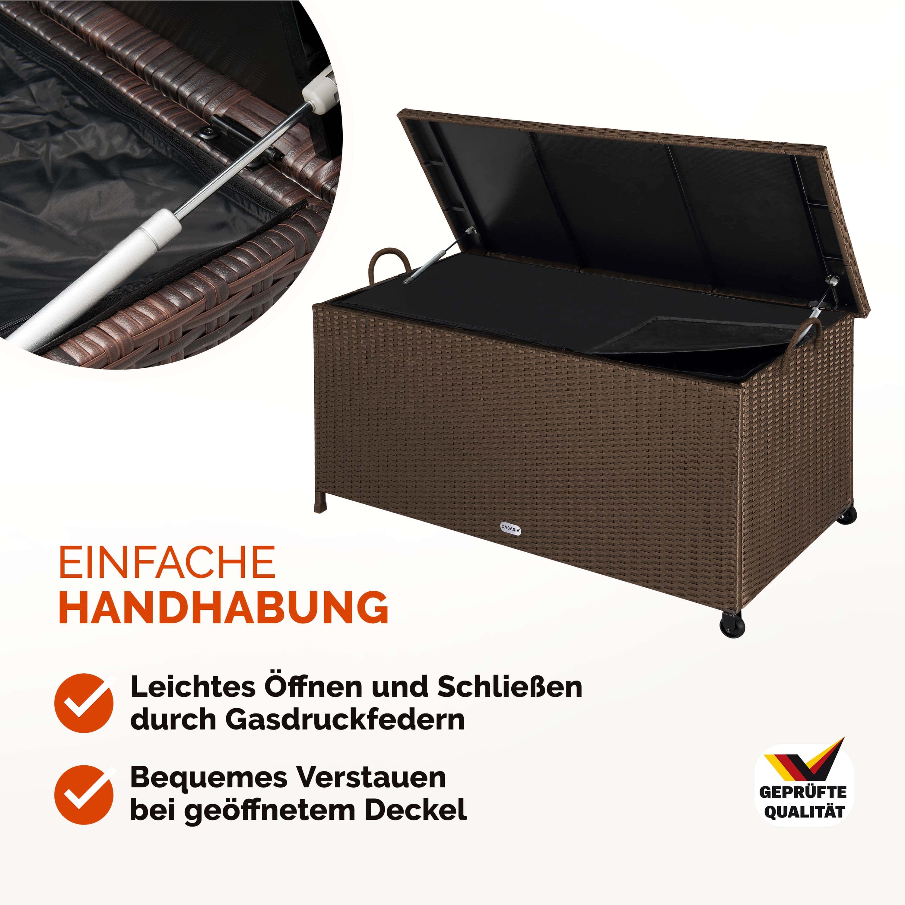 Polyrotan\u0020Kussenbox\u0020Bruin\u0020117x53x60cm\u0020met\u0020wielen