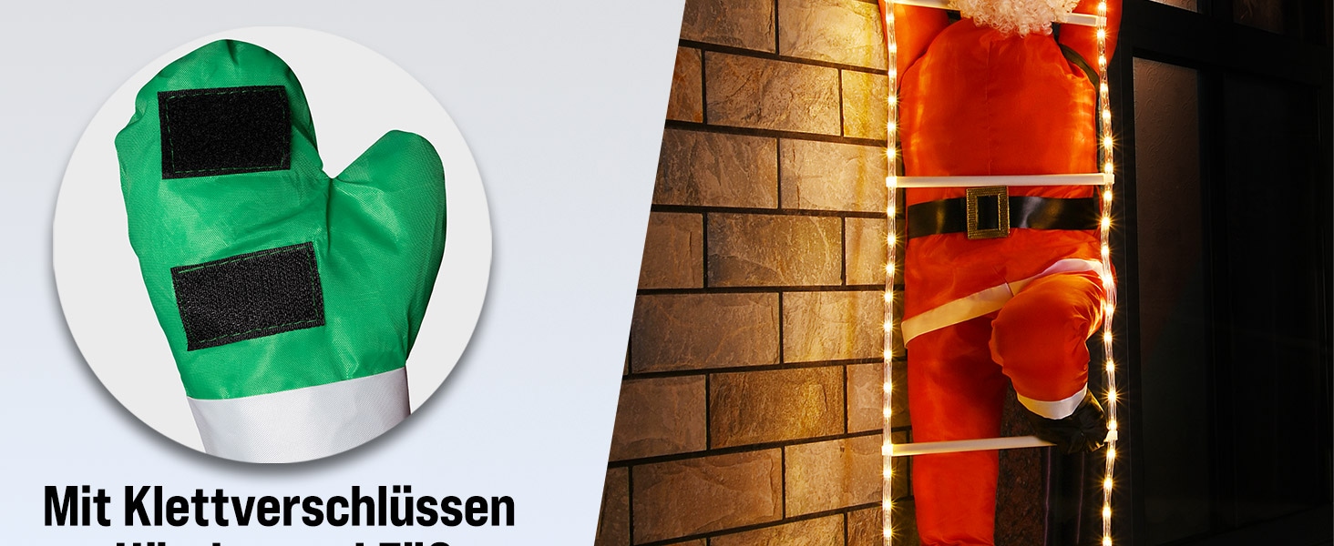 Kerstman\u0020op\u0020Ladder\u0020met\u0020120\u0020LED\u00B4s