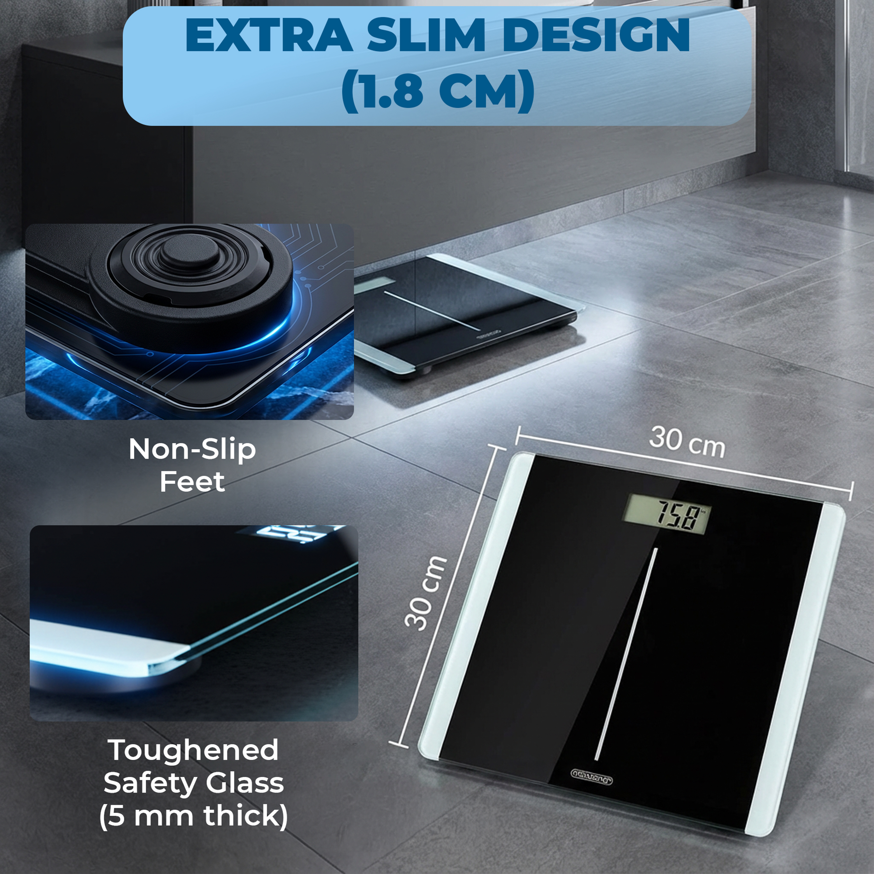 Smart\u0020Personenweegschaal\u0020Zwart\u0020met\u0020Lichaamsanalyse