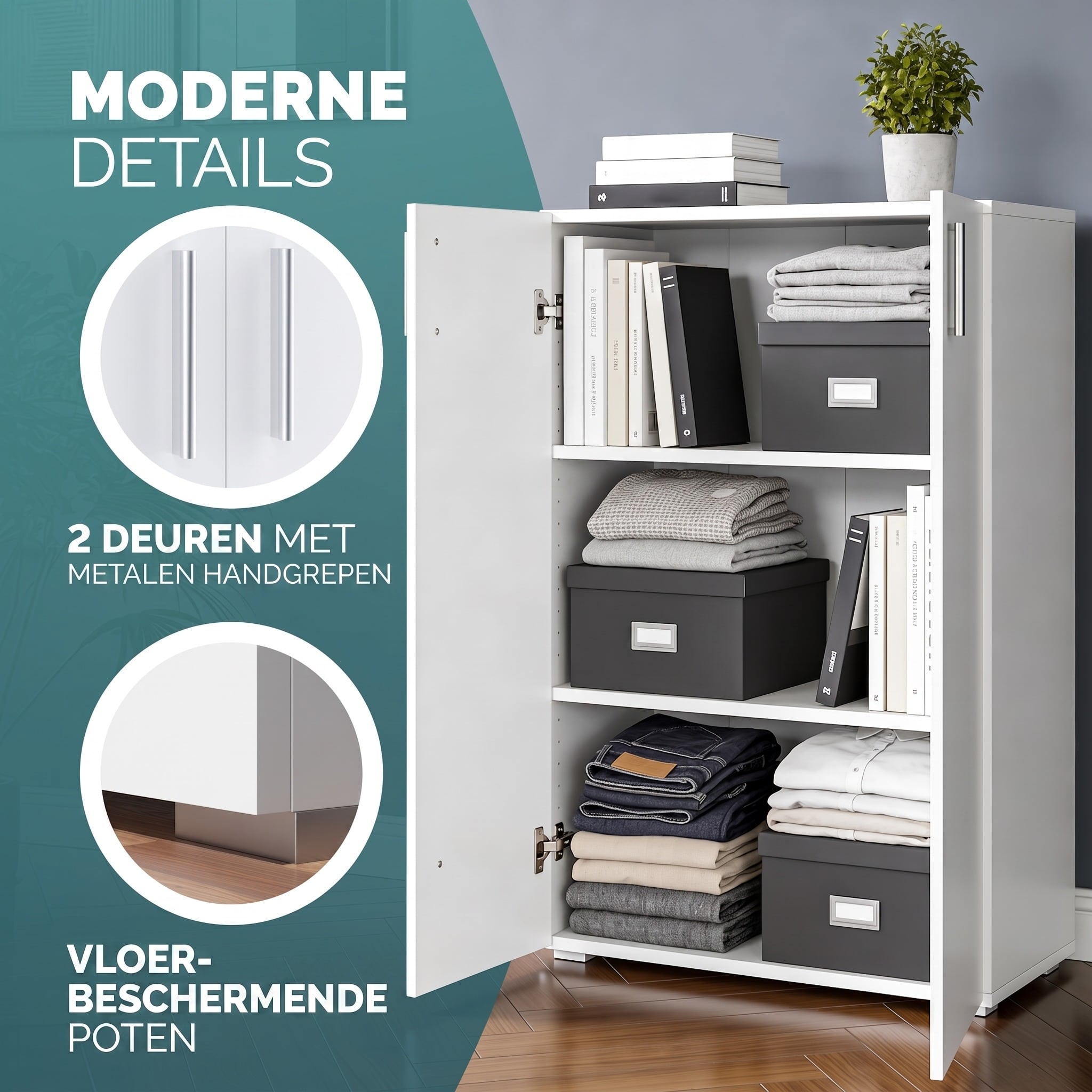 Dressoir\u0020Vela\u0020Wit\u0020115,5x30x60cm