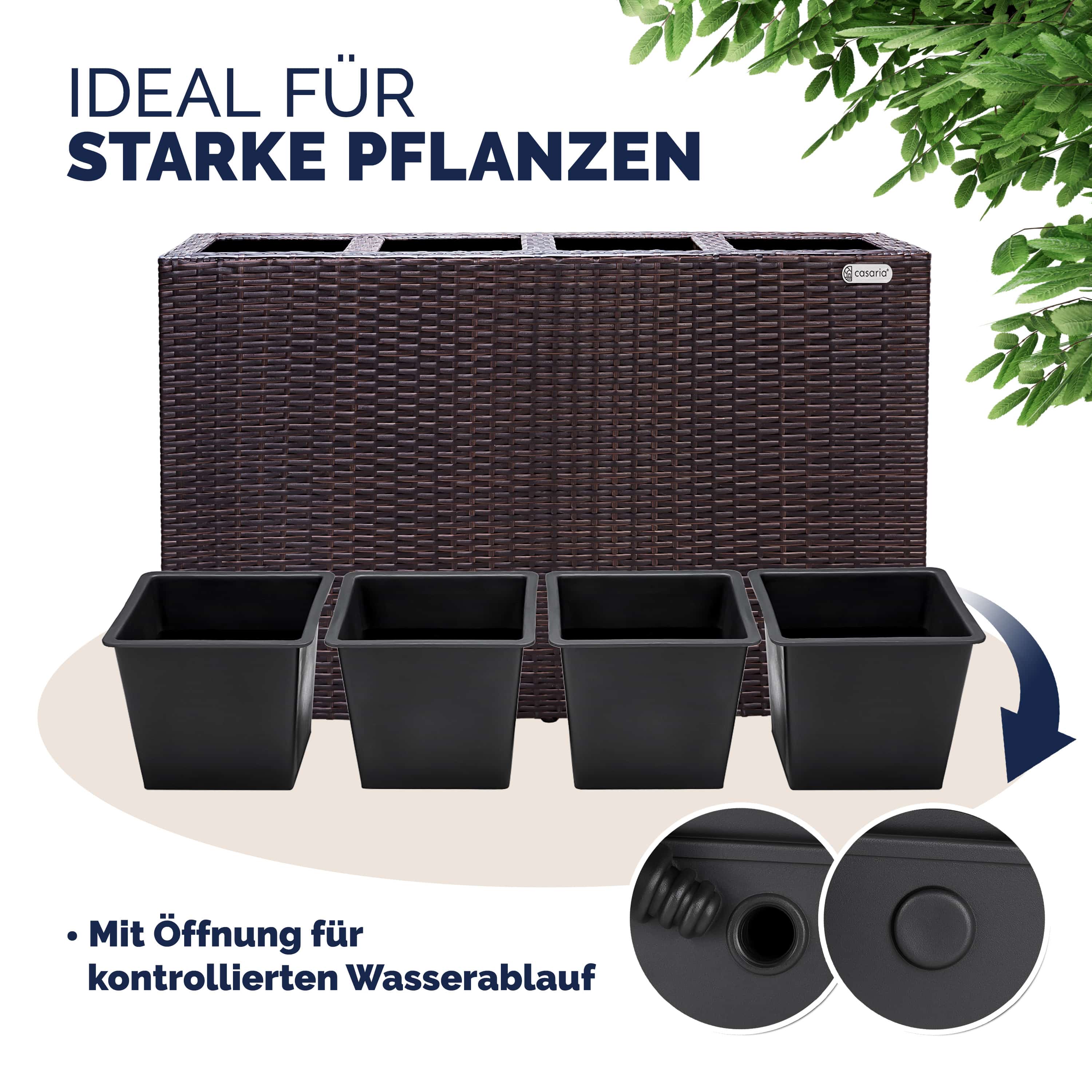 Hoge\u0020Plantenbak\u0020Bruin\u0020Kunststof\u002095x27x60cm Hoge\u0020Plantenbak\u0020Bruin\u0020Kunststof\u002095x27x60cm