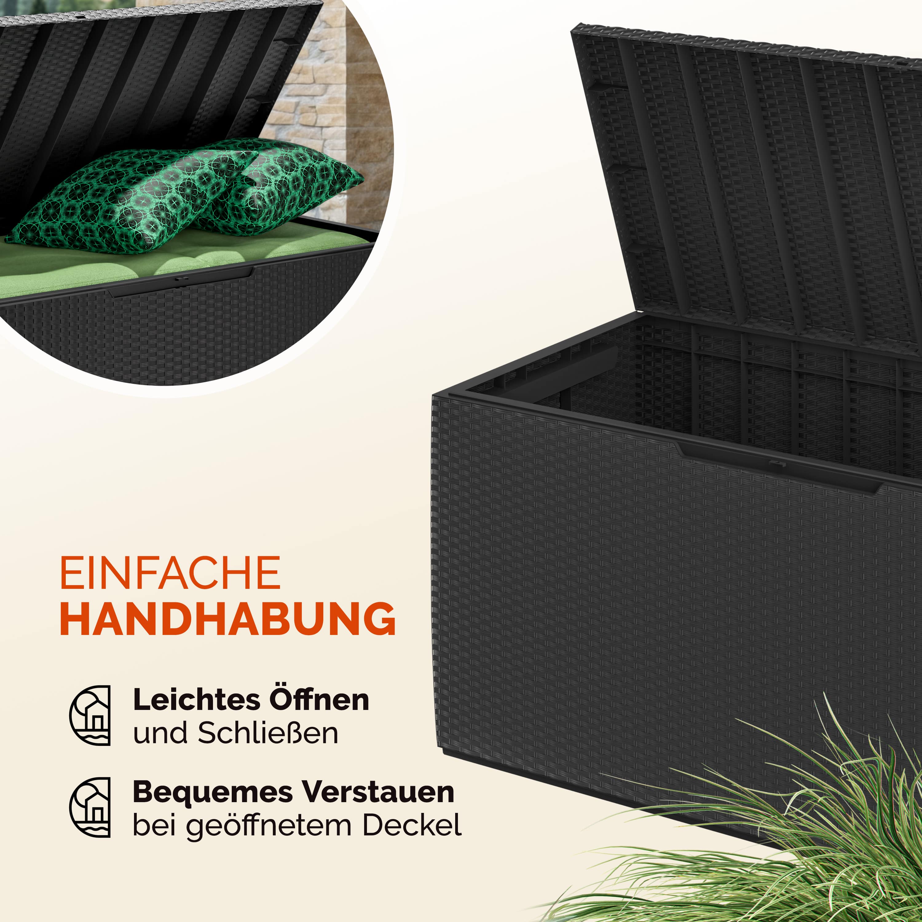 Keter\u0020Kussenbox\u0020Capri\u0020Antraciet\u0020305L\u0020met\u0020wielen