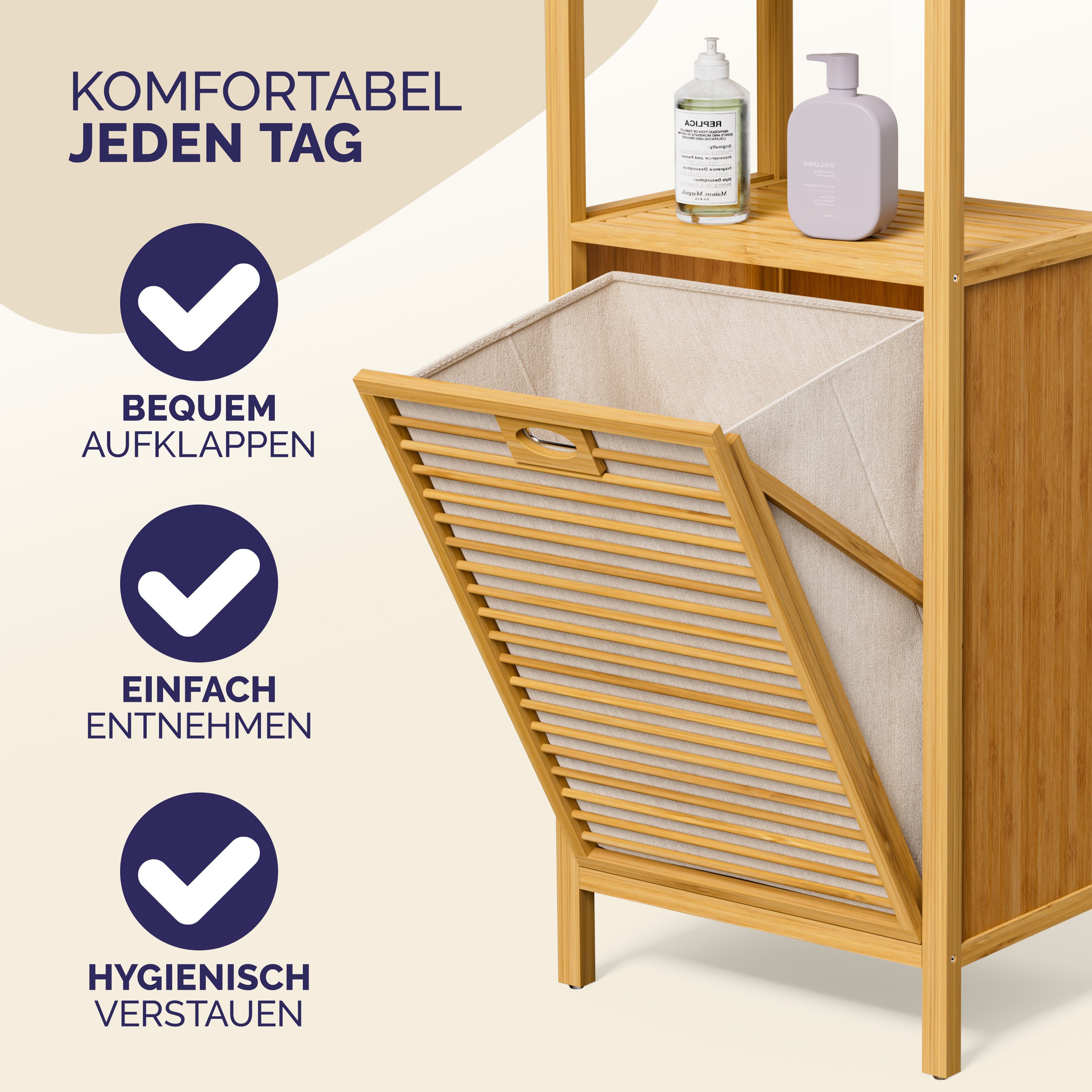 Badkamerkast\u0020met\u0020Wasmand\u0020Bamboe\u002043L Badkamerkast\u0020met\u0020Wasmand\u0020Bamboe\u002043L