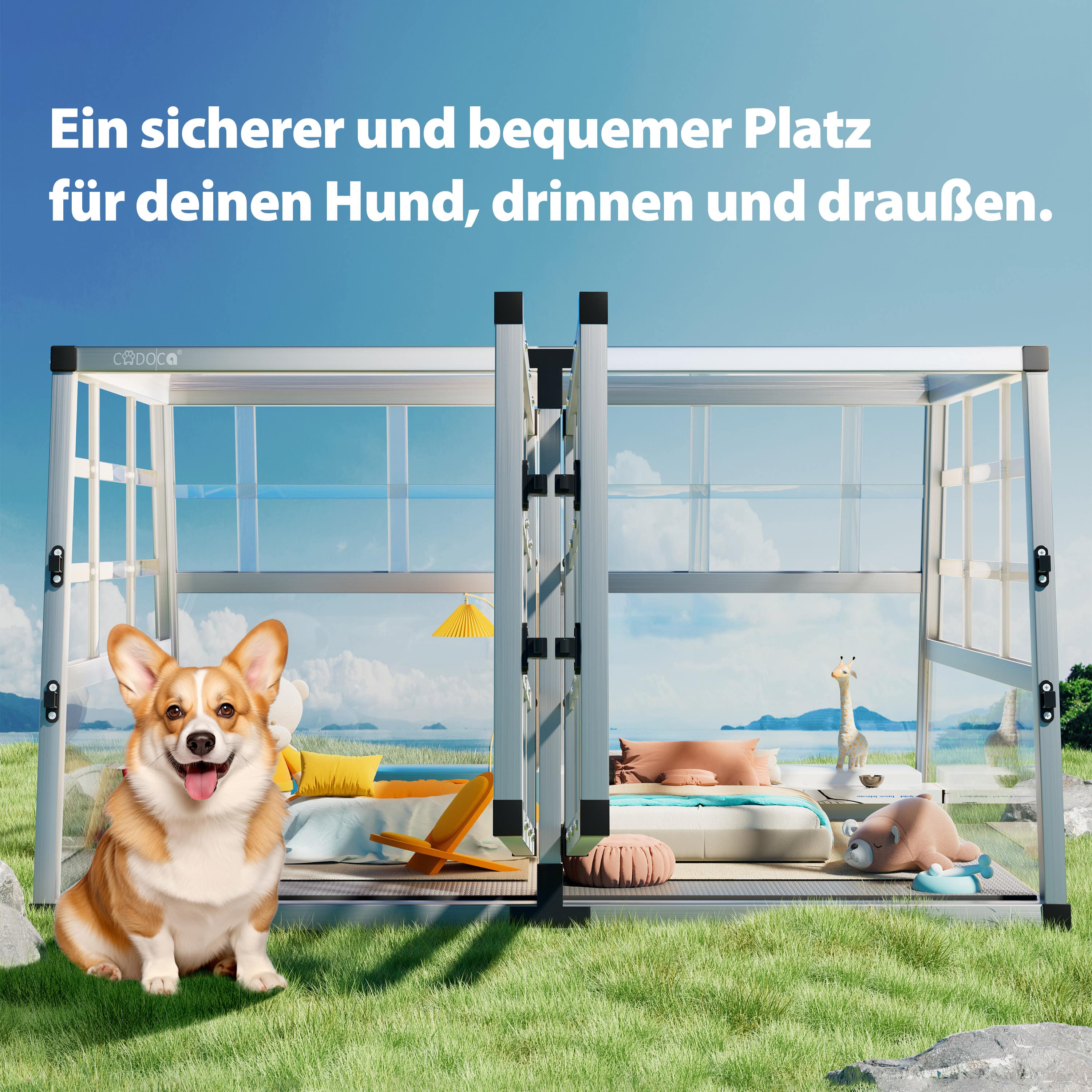 Transportbench\u0020voor\u0020Honden\u0020XL\u0020Aluminium\u002089x70x51cm