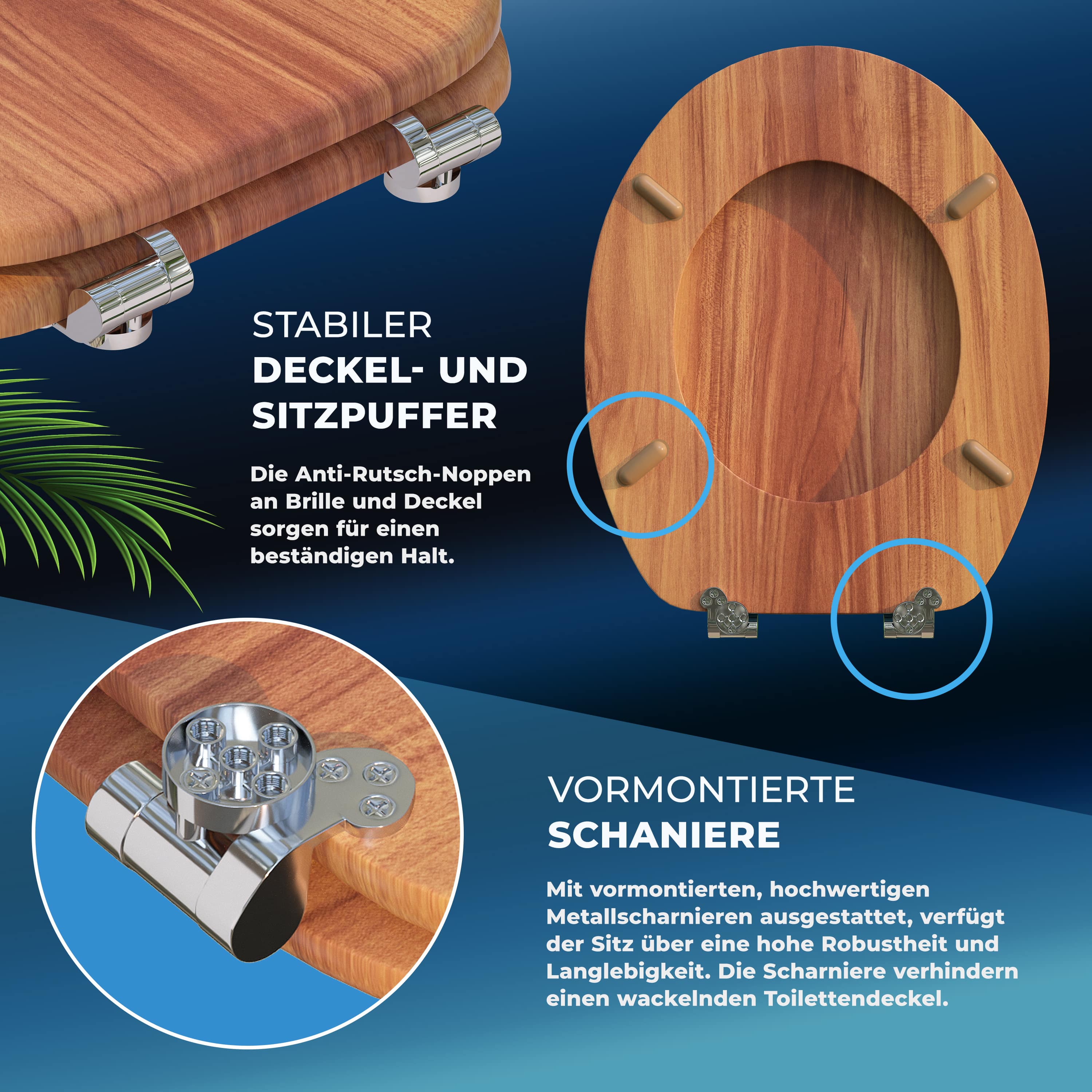 Wc\u002Dbril\u0020Sluitingsmechanisme\u0020MDF\u0020Scharnieren\u0020Hout