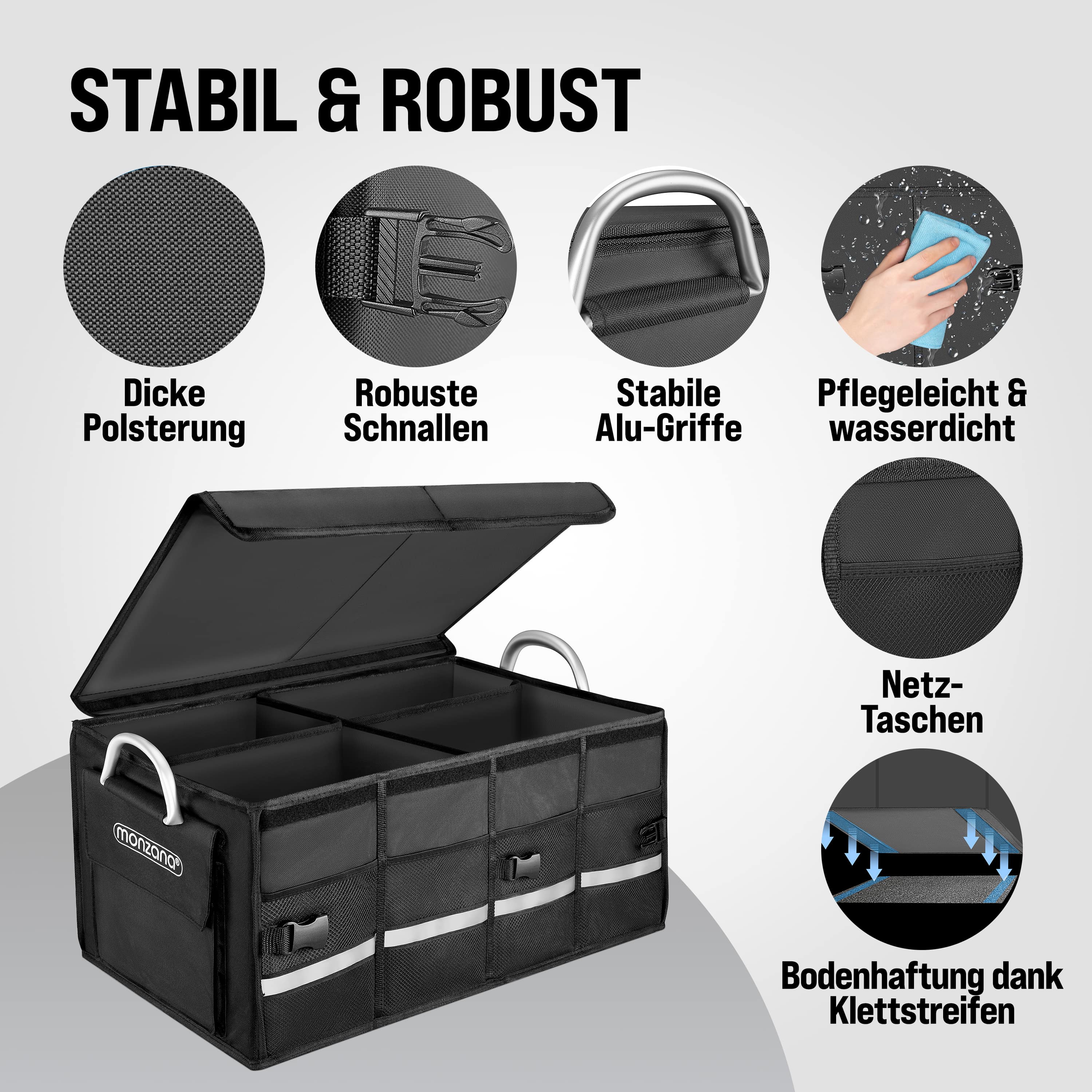 Kofferbak\u0020Organizer\u0020Zwart\u002060x35x30cm Kofferbak\u0020Organizer\u0020Zwart\u002060x35x30cm