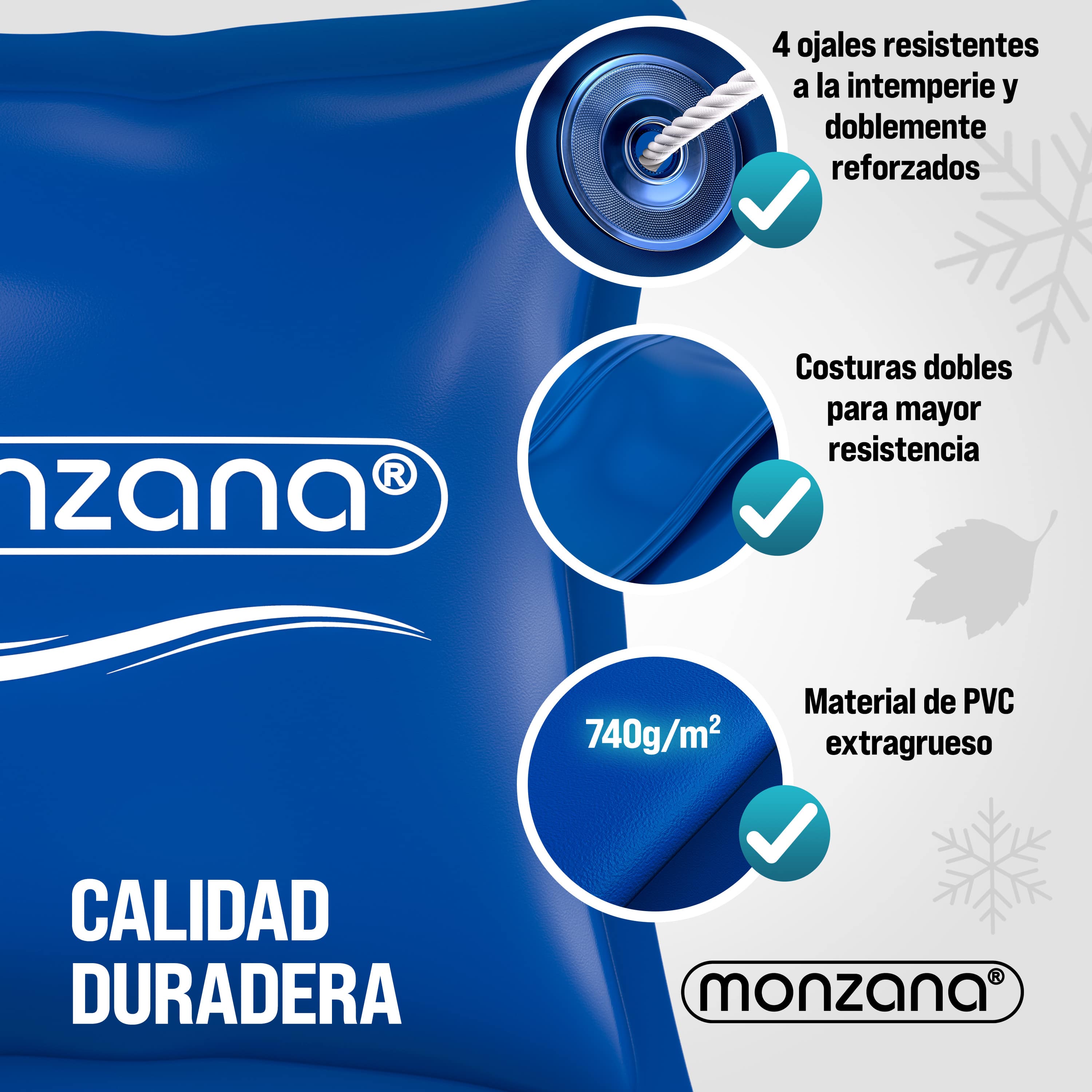 Zwembadkussen\u0020Blauw\u0020120x120cm\u0020\u002D20\u00B0C