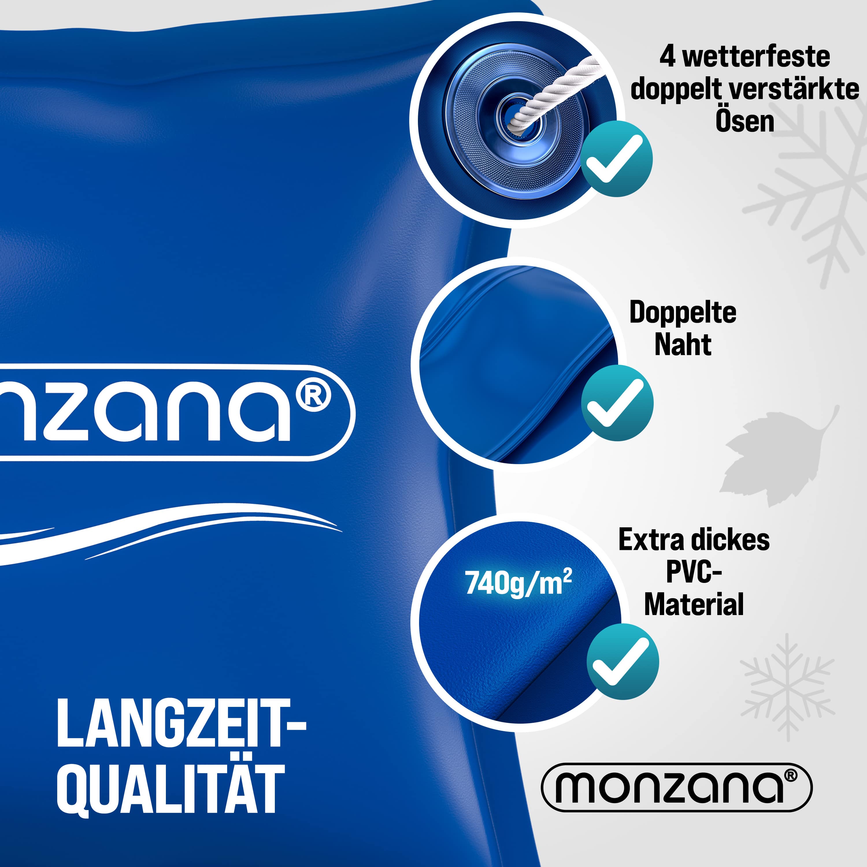 Zwembadkussen\u0020XL\u0020Blauw\u0020240x200cm\u0020\u002D20\u00B0C