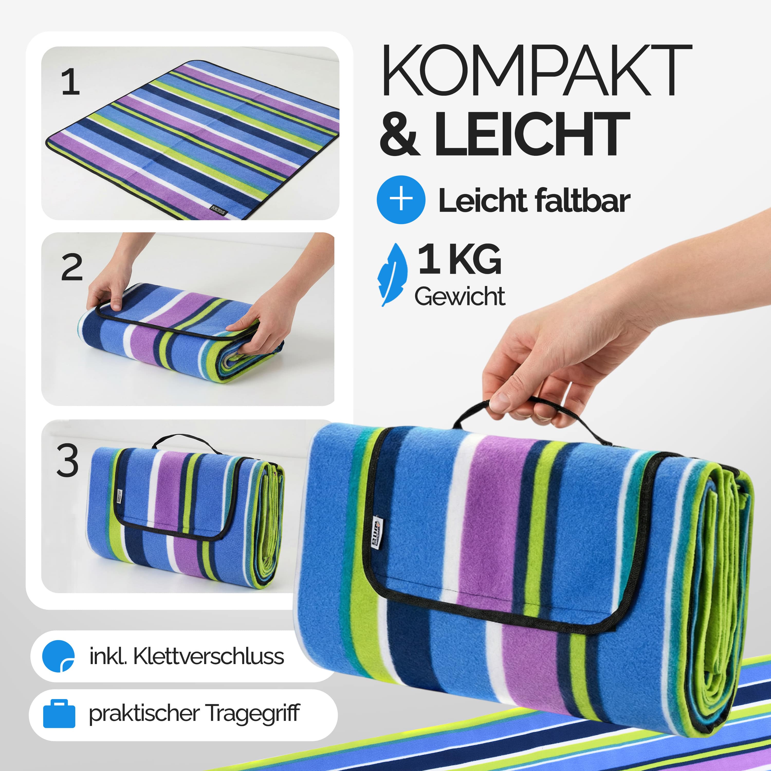 Picknickdeken\u0020Gestreept\u00202x2m Picknickdeken\u0020Gestreept\u00202x2m