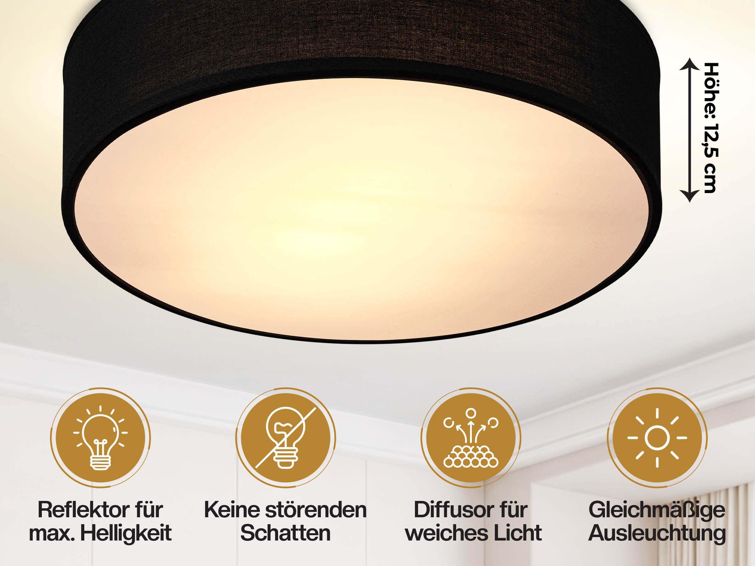 Plafondlamp\u0020Zwart\u0020Stof\u0020\u00F838cm Plafondlamp\u0020Zwart\u0020Stof\u0020\u00F838cm