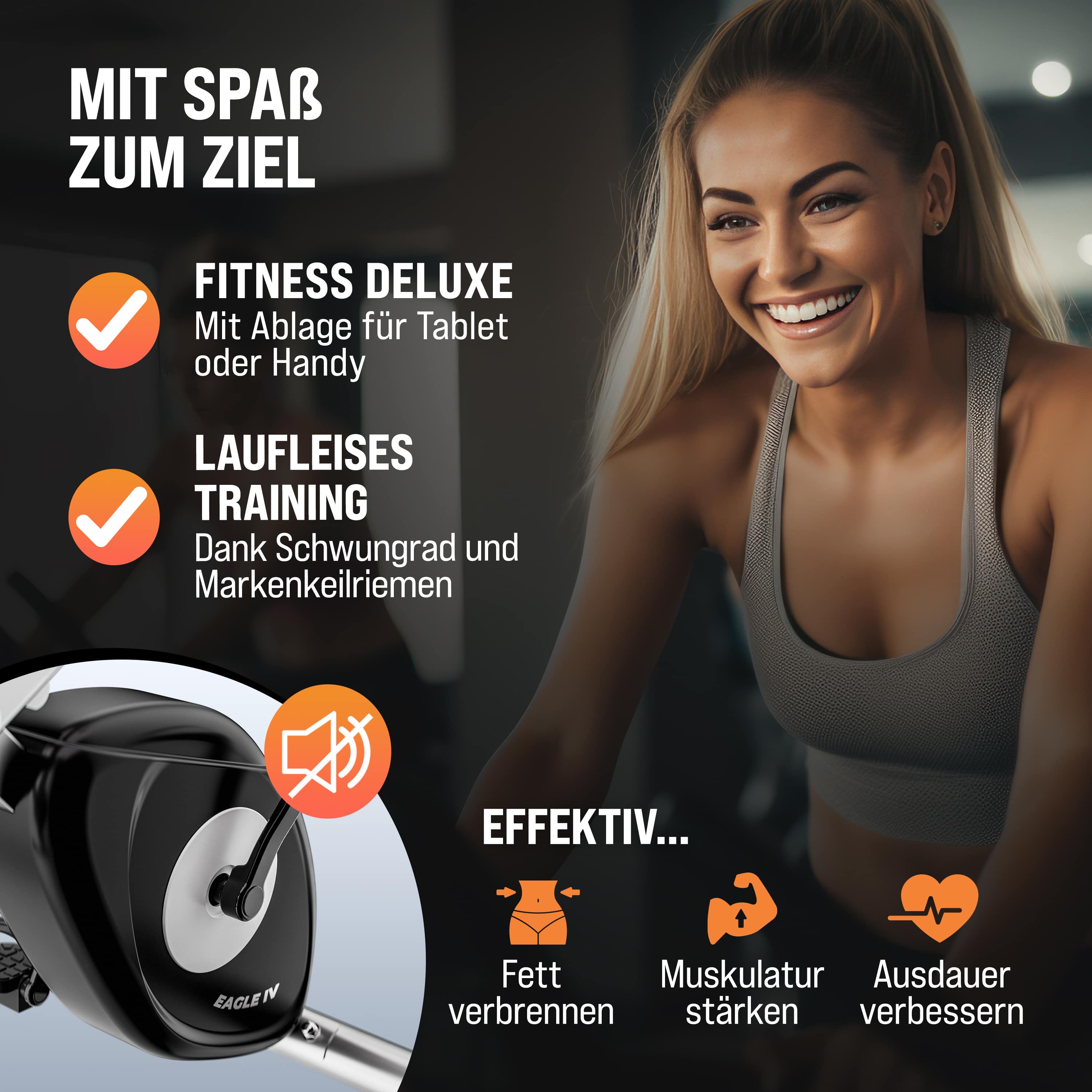 Hometrainer\u0020Eagle\u00204\u0020Compatibel\u0020met\u0020hartslagsensor\u002Dapp