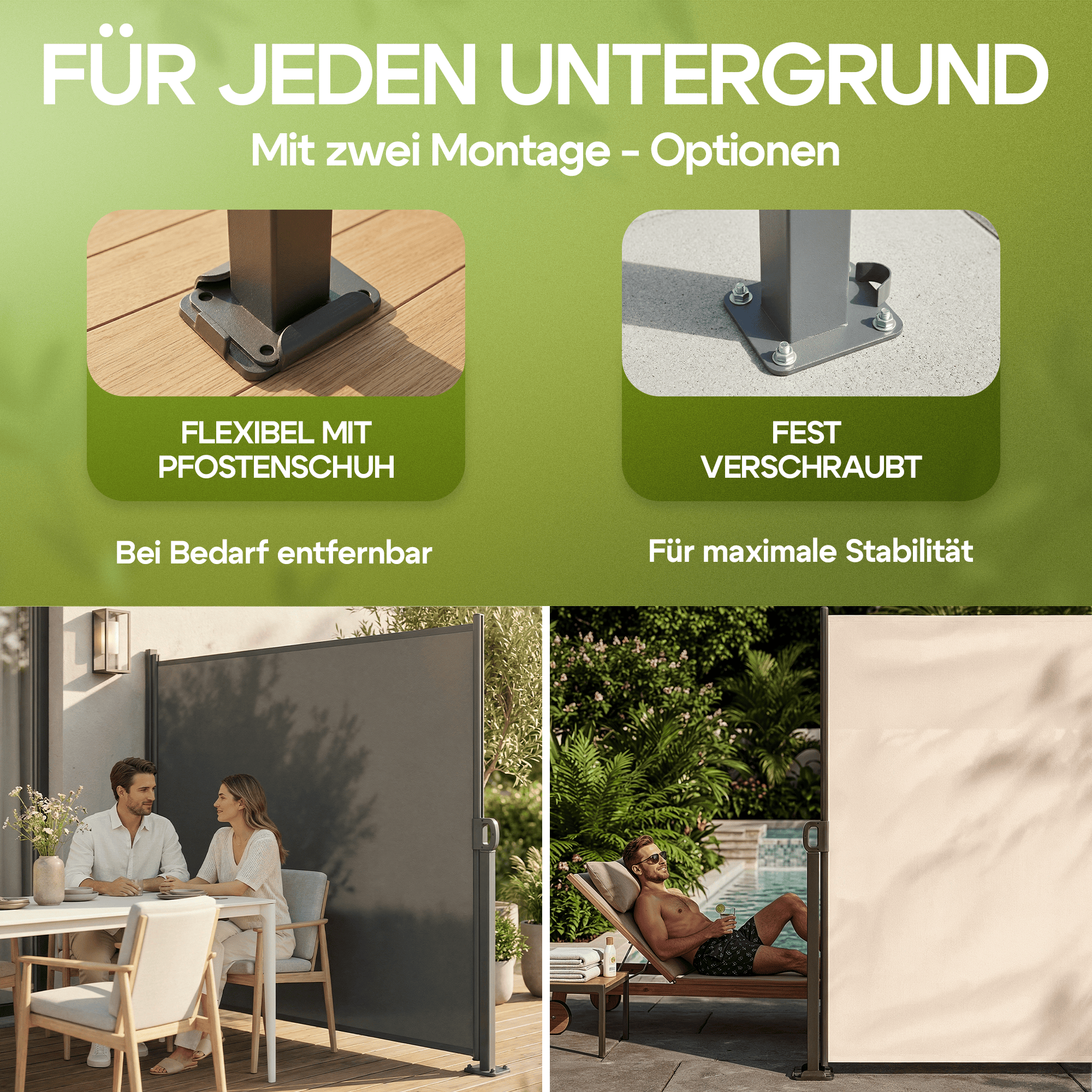 Windscherm\u0020Nosara\u0020Antraciet\u0020180x300cm\u0020Uittrekbaar