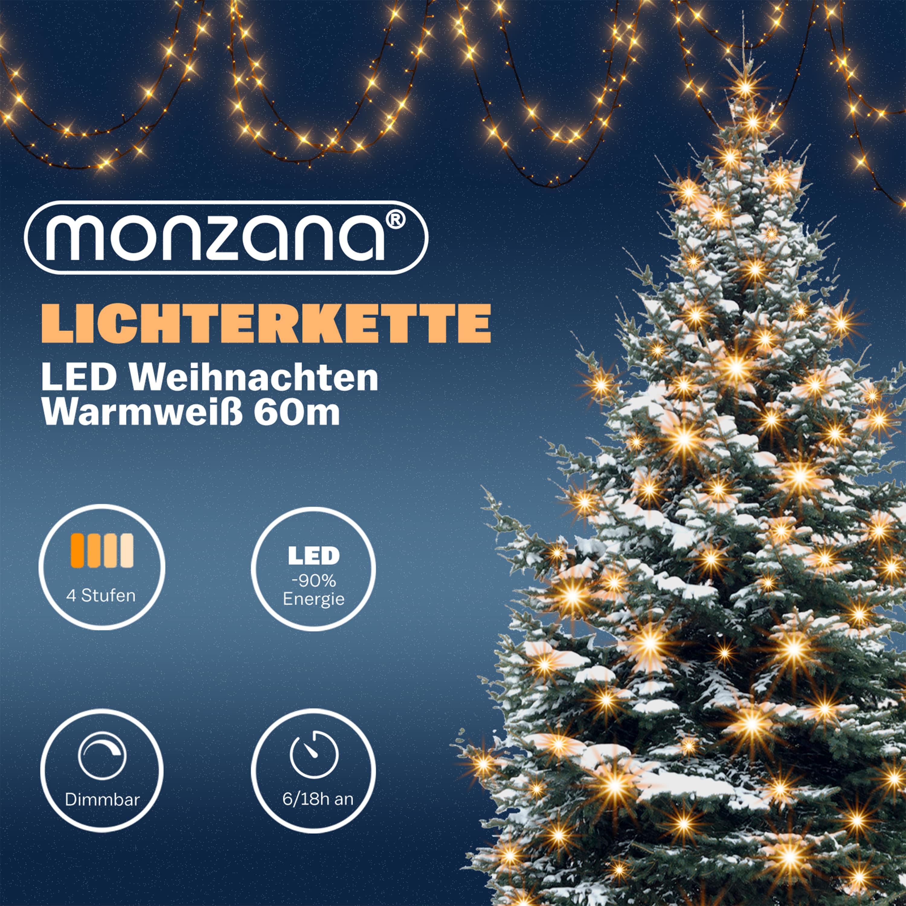 Kerstverlichting\u0020Warm\u0020Wit\u002060m\u0020Afstandsbediening