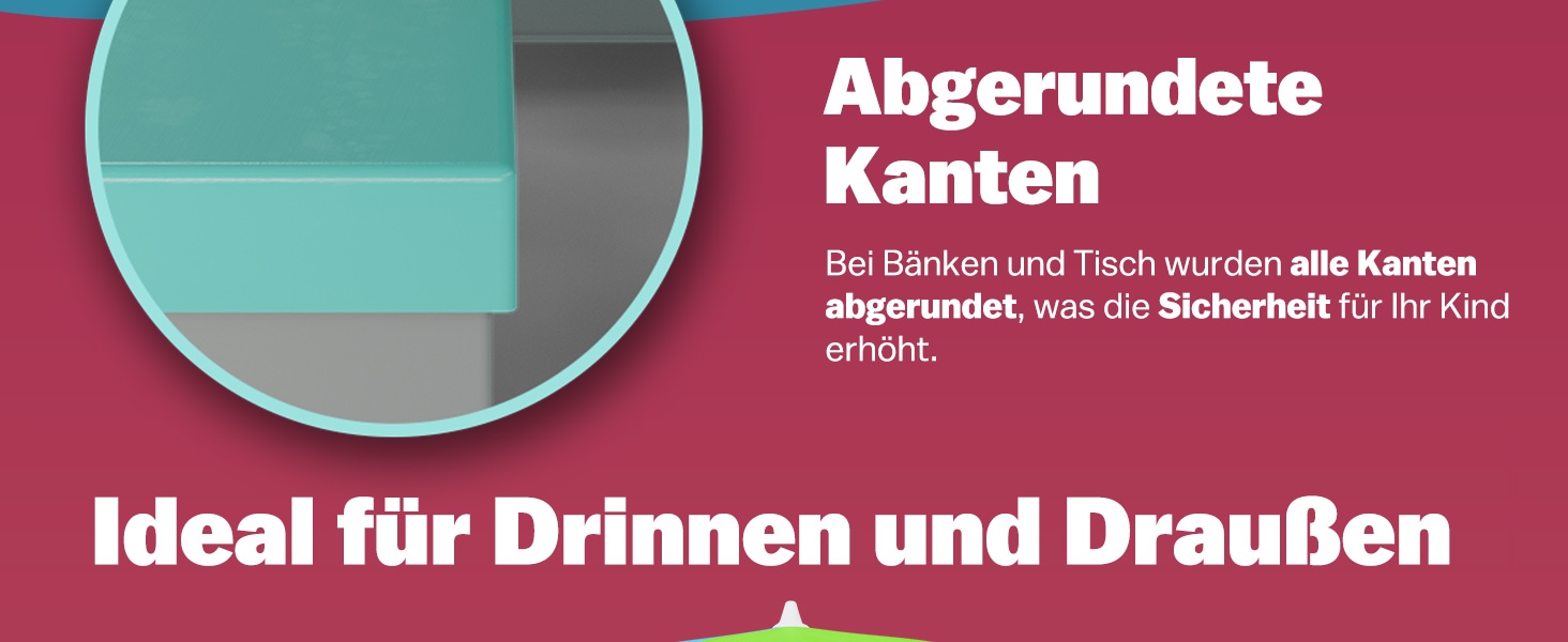Picknicktafel\u0020voor\u0020Kinderen\u0020Munt\u0020met\u0020Parasol