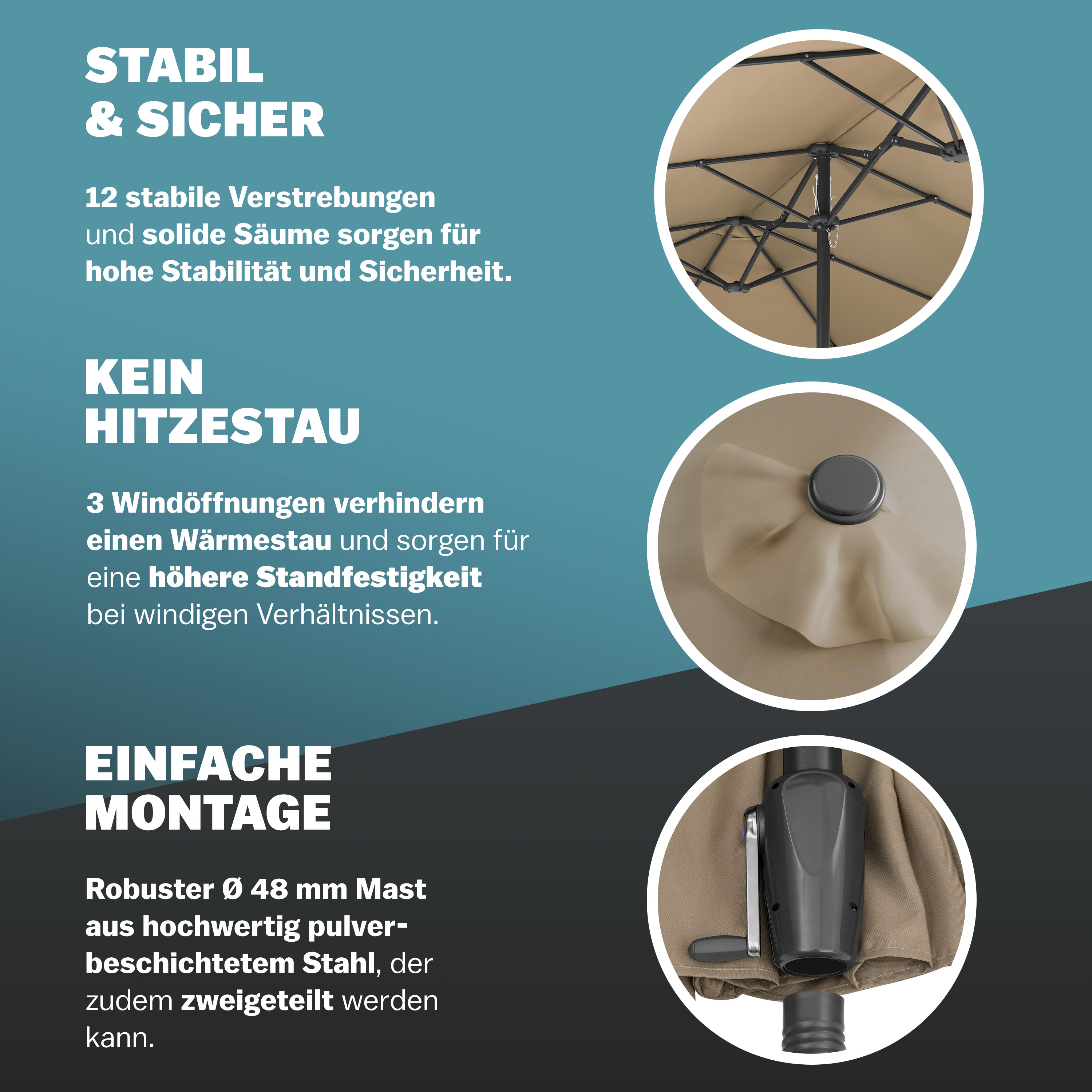 Dubbele\u0020Parasol\u0020Taupe\u0020met\u0020UV\u002Dbescherming\u002080\u002B Dubbele\u0020Parasol\u0020Taupe\u0020met\u0020UV\u002Dbescherming\u002080\u002B