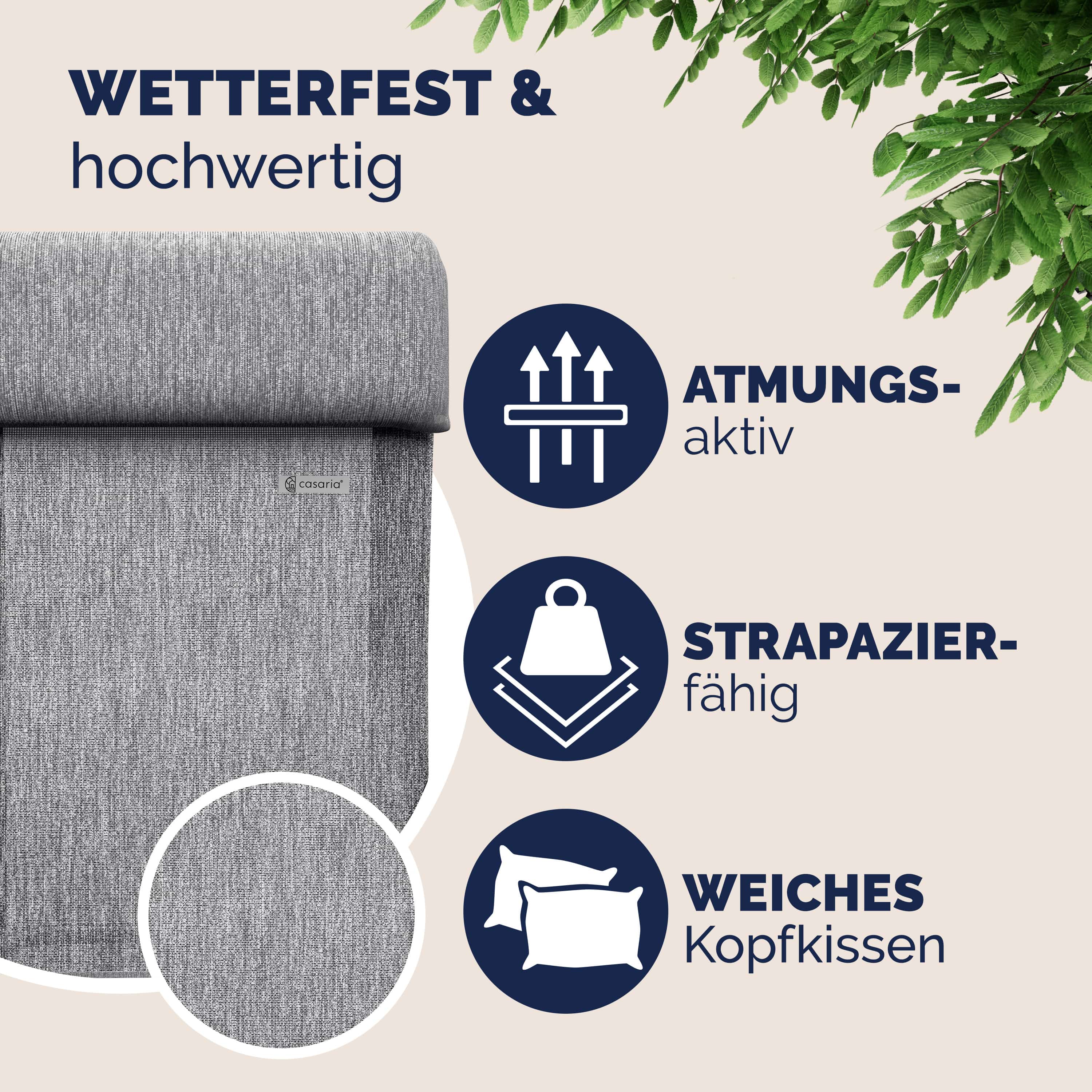 Tuinstoel\u0020met\u0020Hoge\u0020Rugleuning\u00202\u0020Stuks\u0020Grijs\u002Dmelange\u0020Aluminium