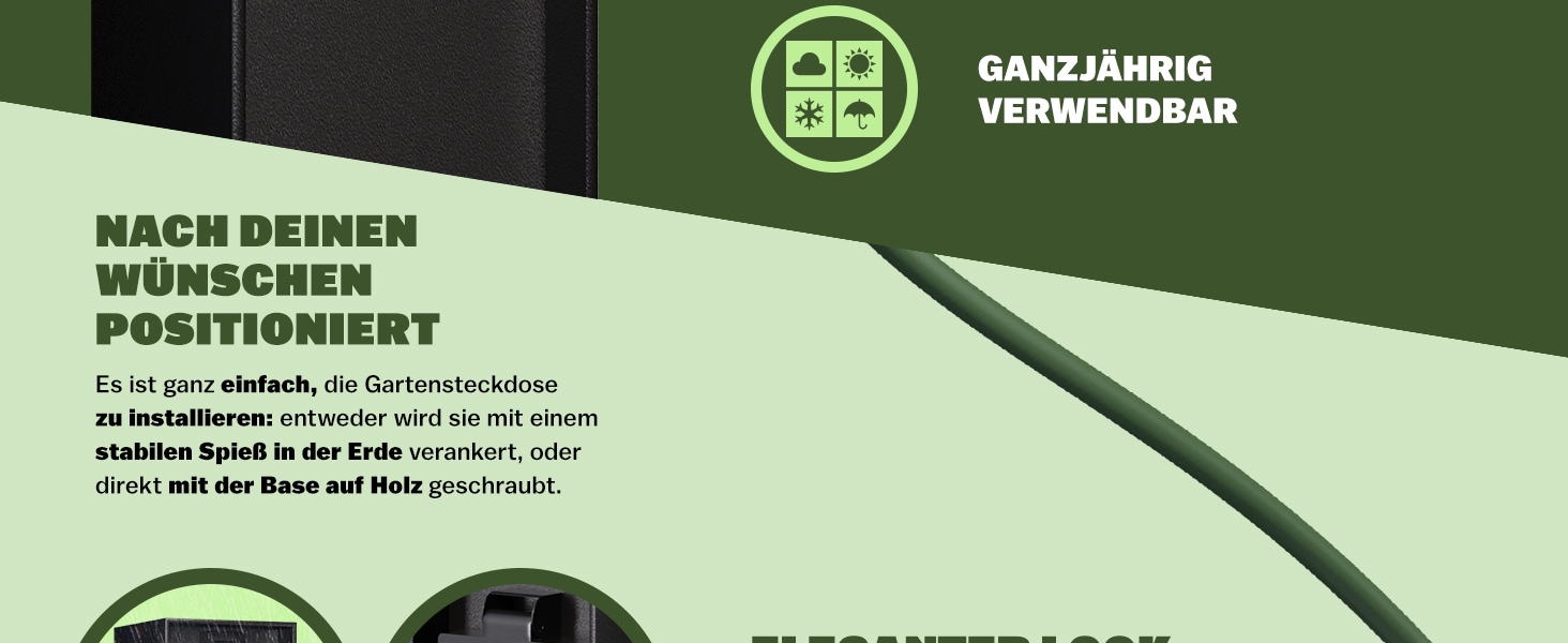 Tuinstopcontact\u0020Zwart\u00202\u002Dvoudig\u002023x7x7cm