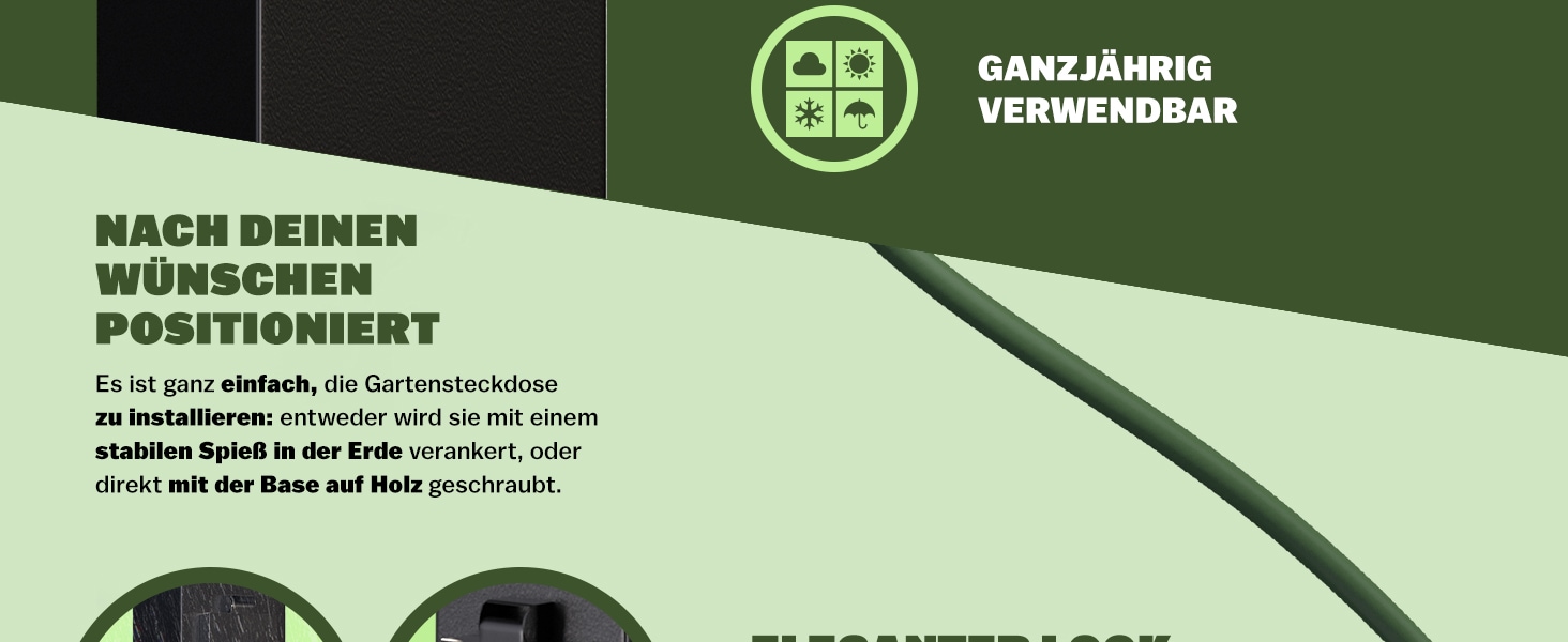 Tuinstopcontact\u0020Zwart\u00204\u002Dvoudig\u002038x12,5x12,5cm